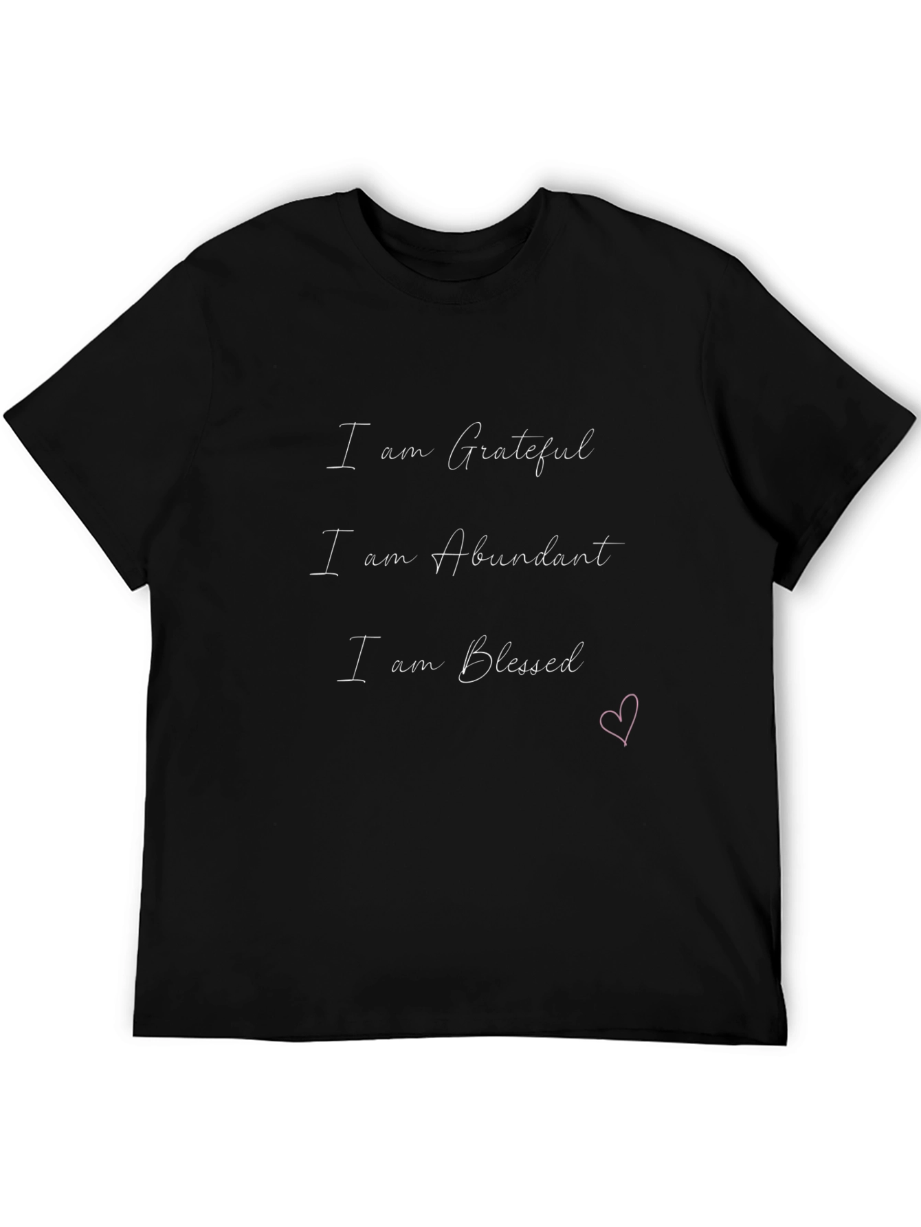 Grateful Abundant Blessed Black T-Shirt