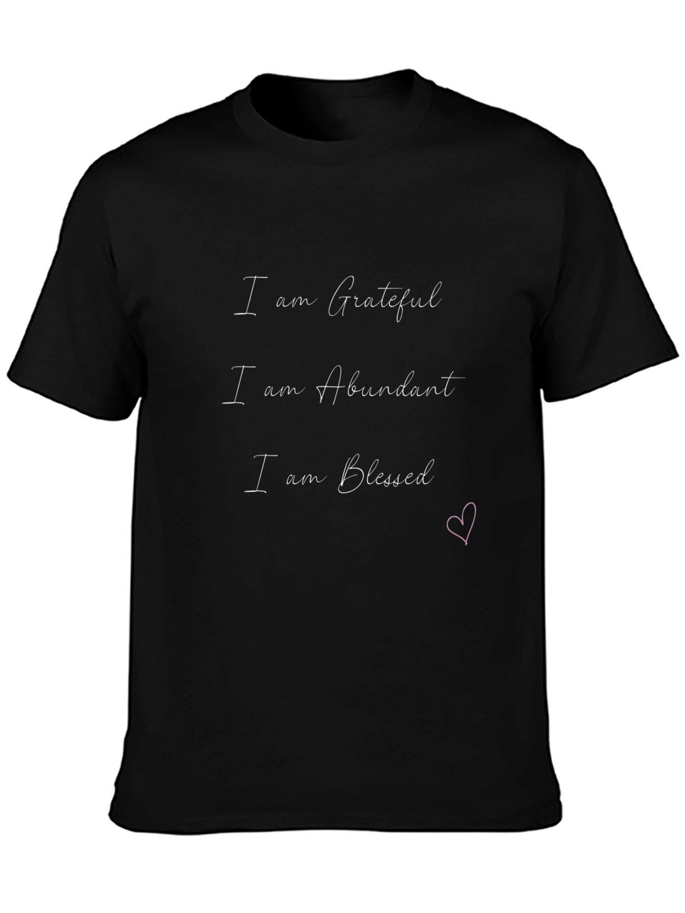 Grateful Abundant Blessed Black T-Shirt