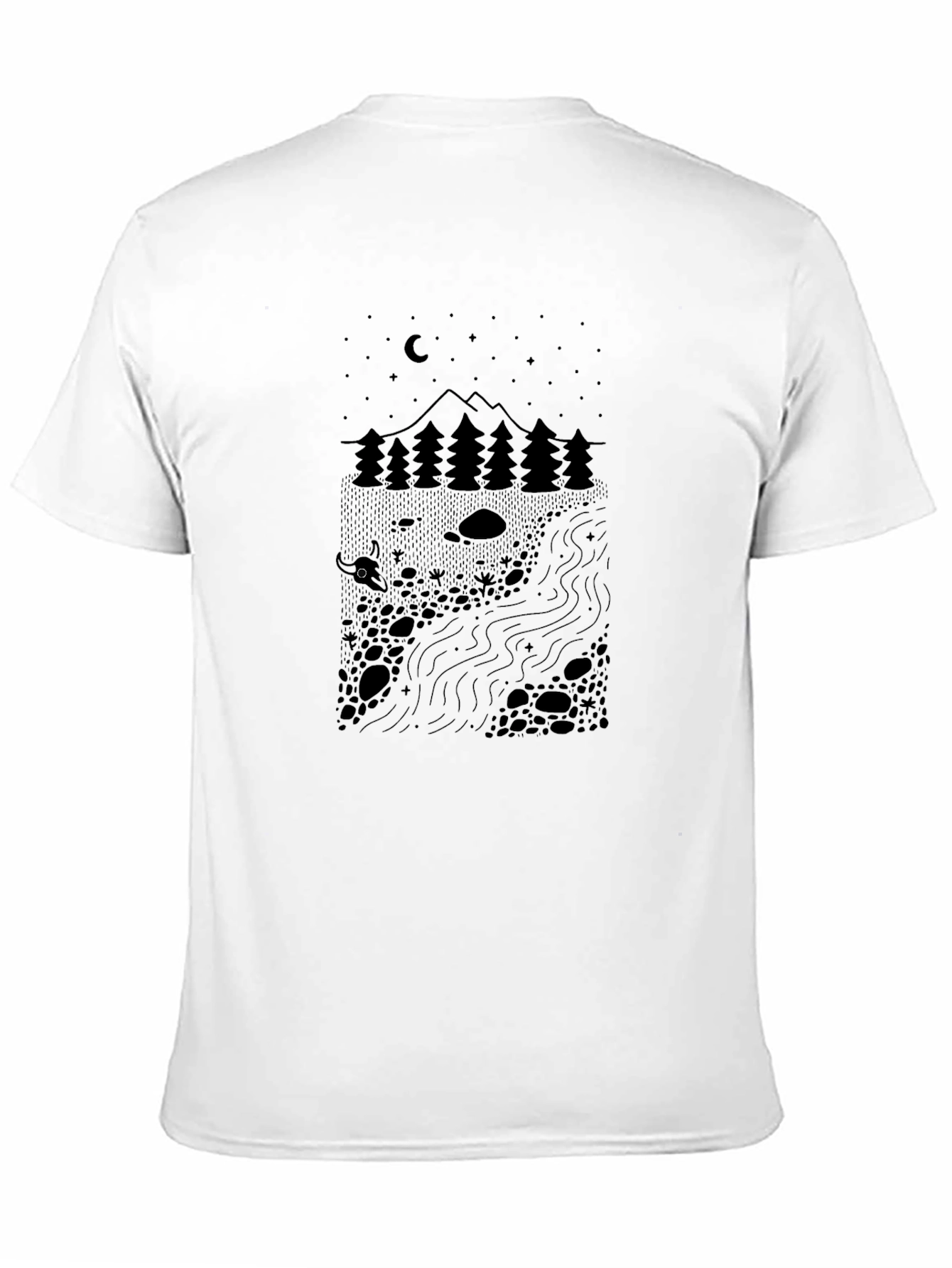 Nature Scene Black Graphic Tee