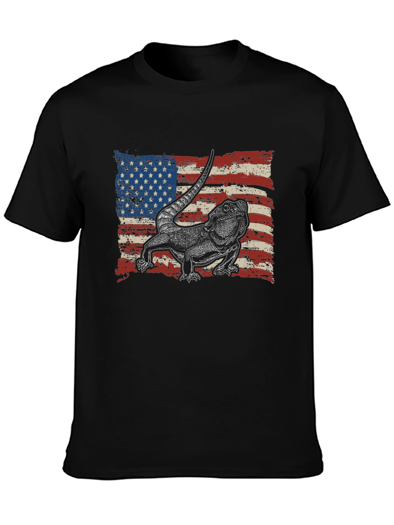 Bearded Dragon American Flag T-Shirt