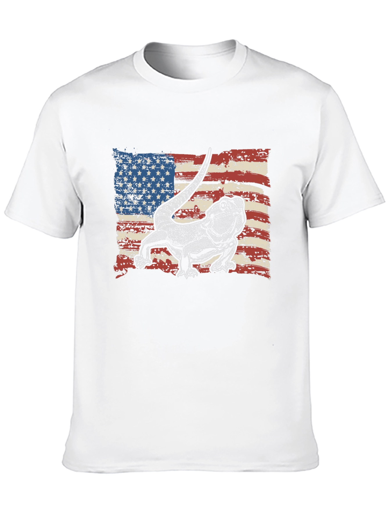 Bearded Dragon American Flag T-Shirt