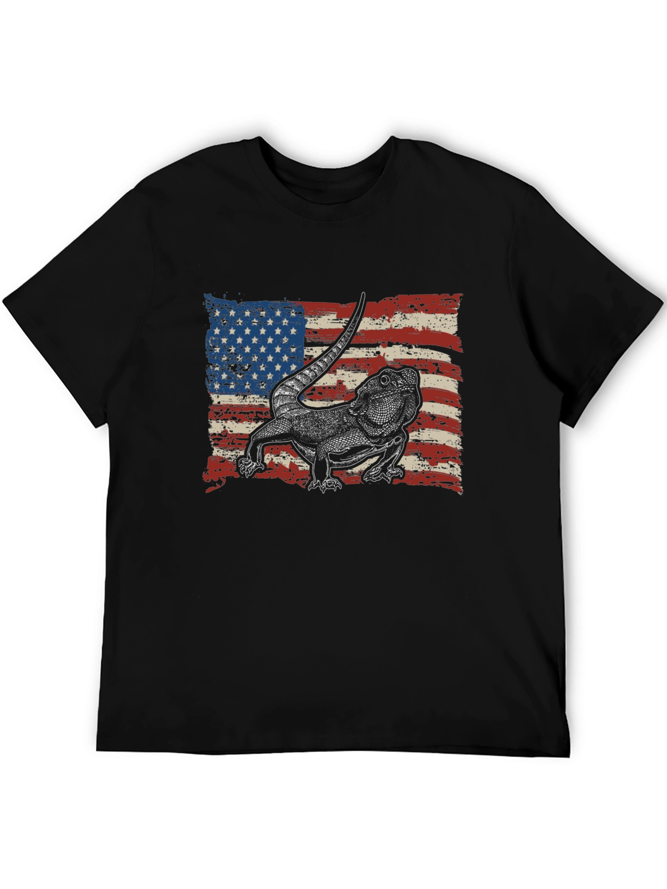 Bearded Dragon American Flag T-Shirt