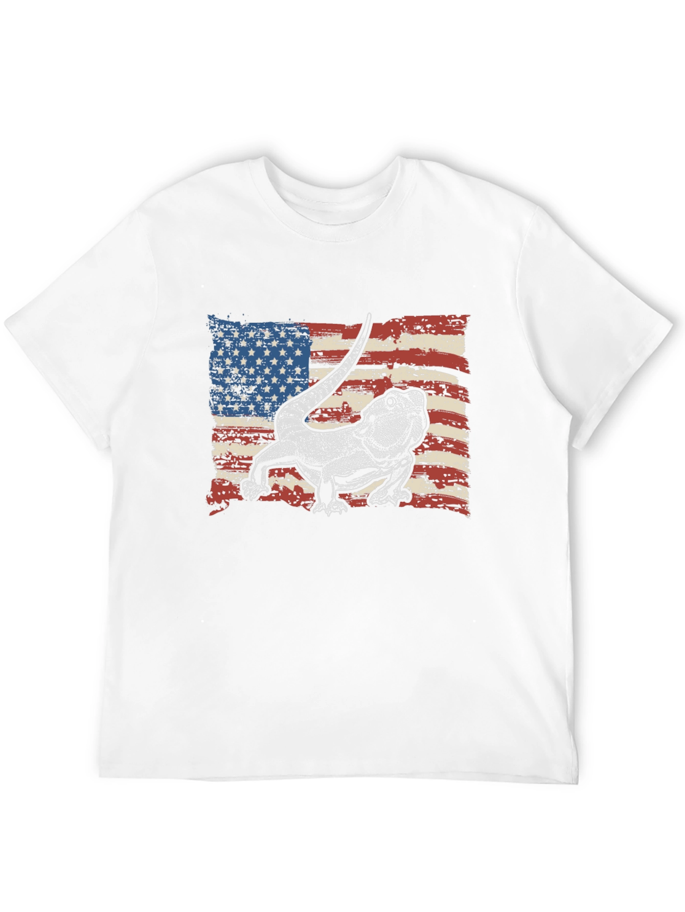 Bearded Dragon American Flag T-Shirt