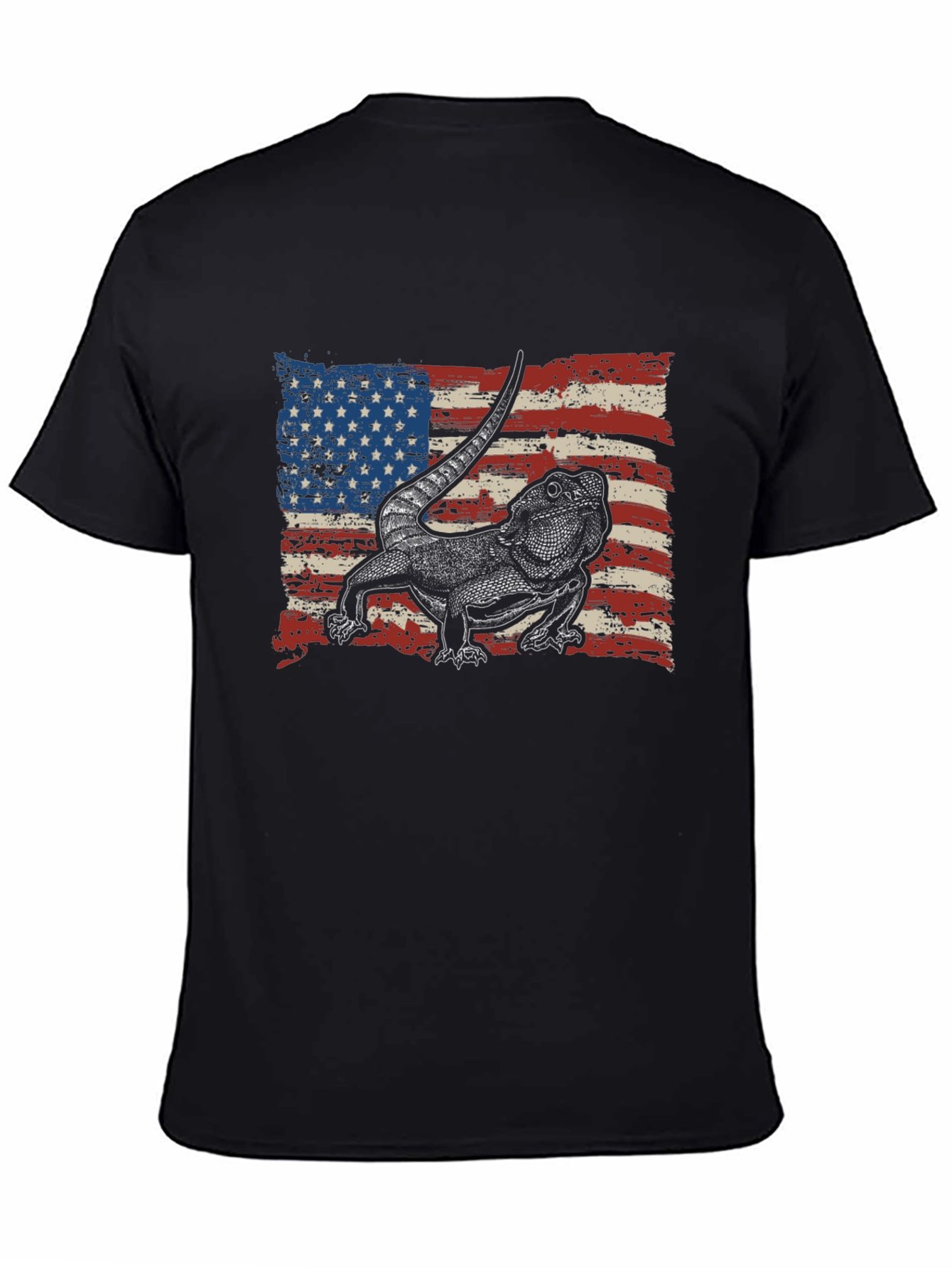 Bearded Dragon American Flag T-Shirt