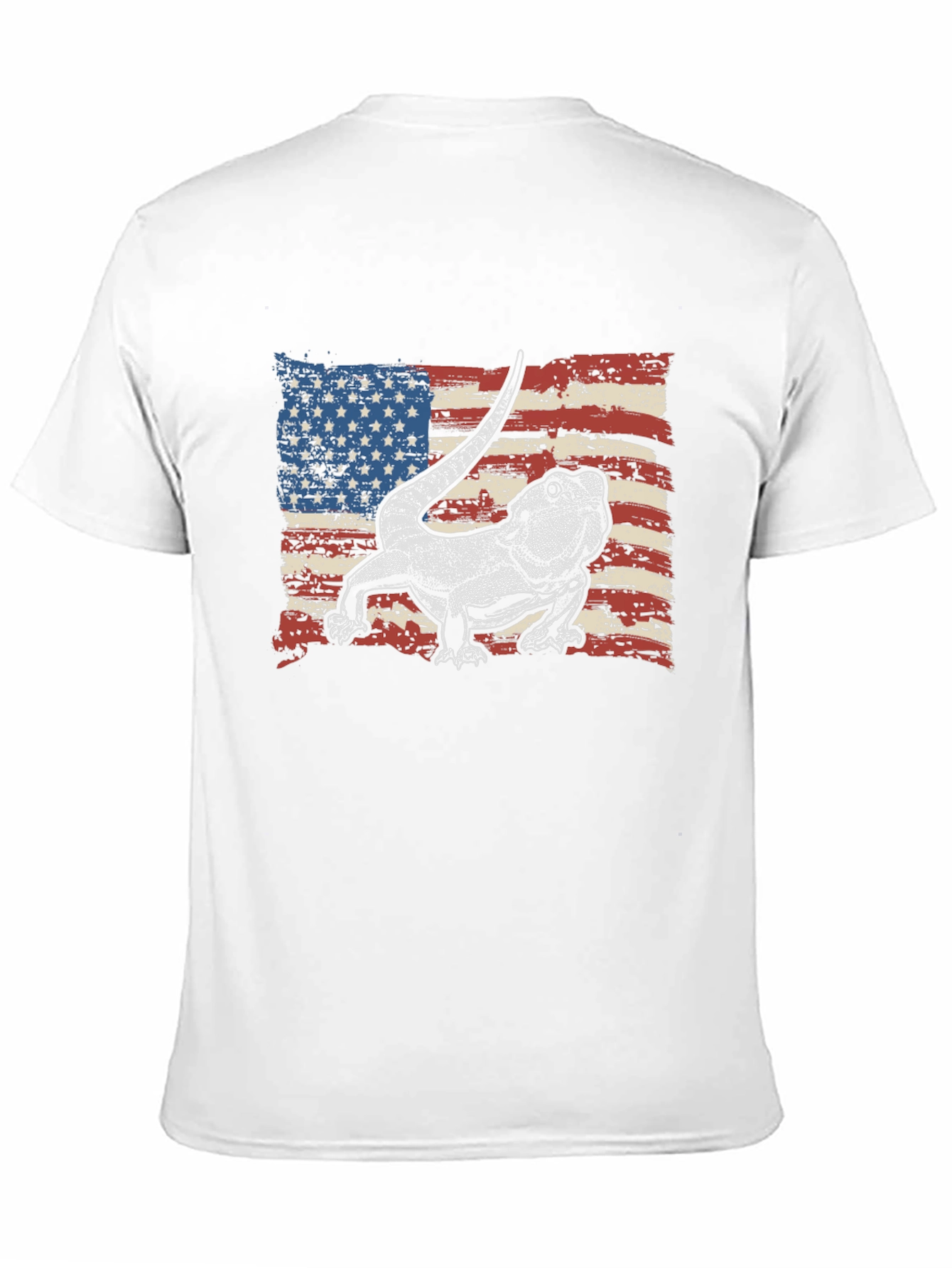 Bearded Dragon American Flag T-Shirt