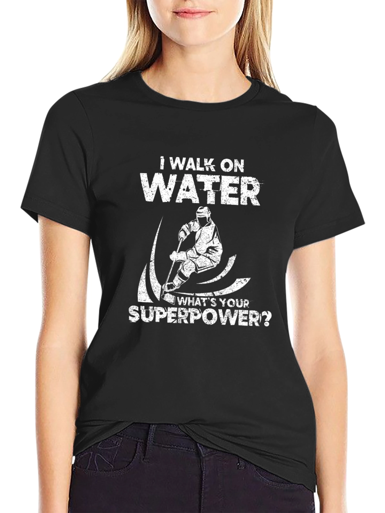 I Walk On Water Hockey Superpower T-Shirt