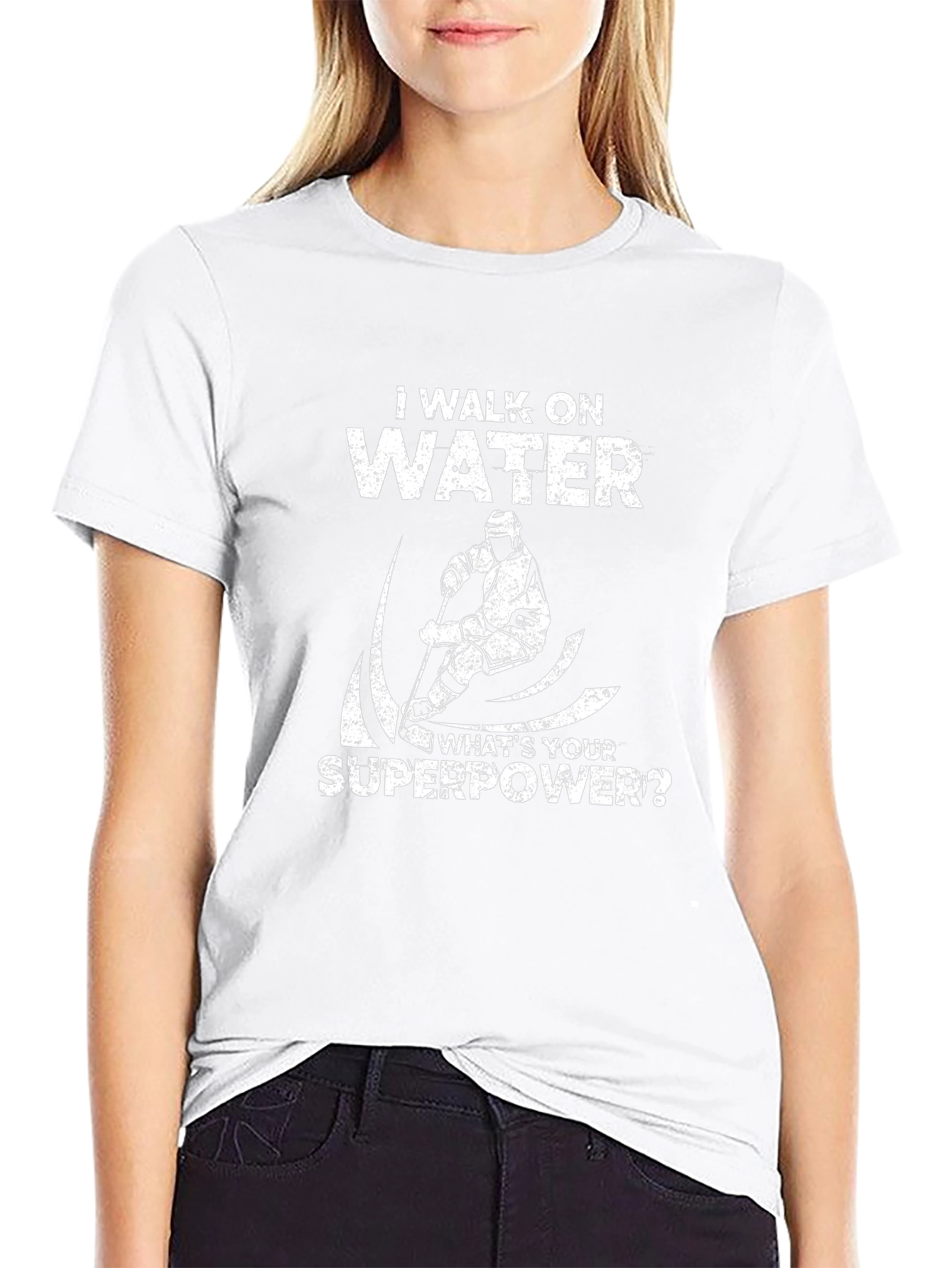 I Walk On Water Hockey Superpower T-Shirt