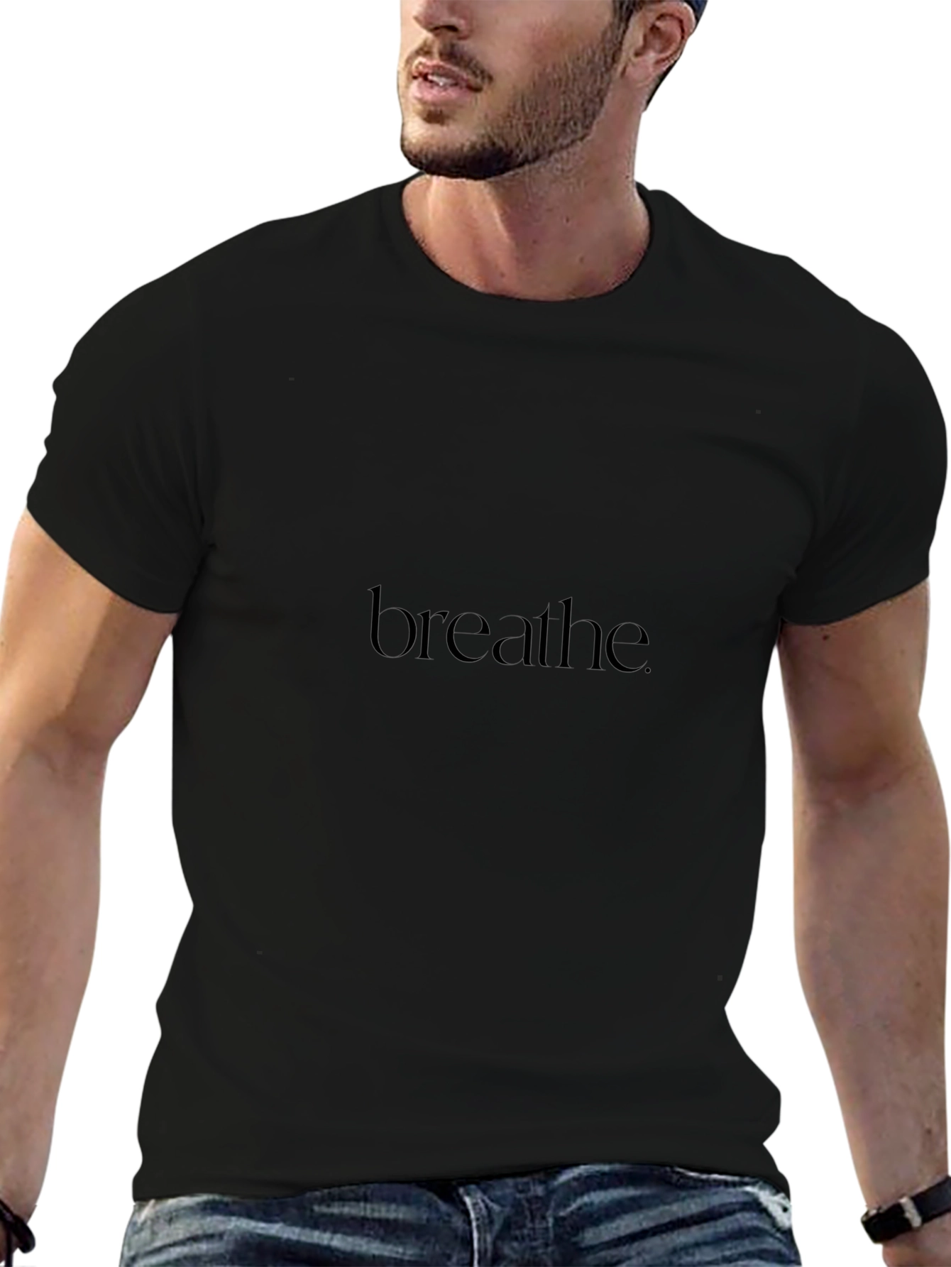 Minimalist Breathe Black T-Shirt
