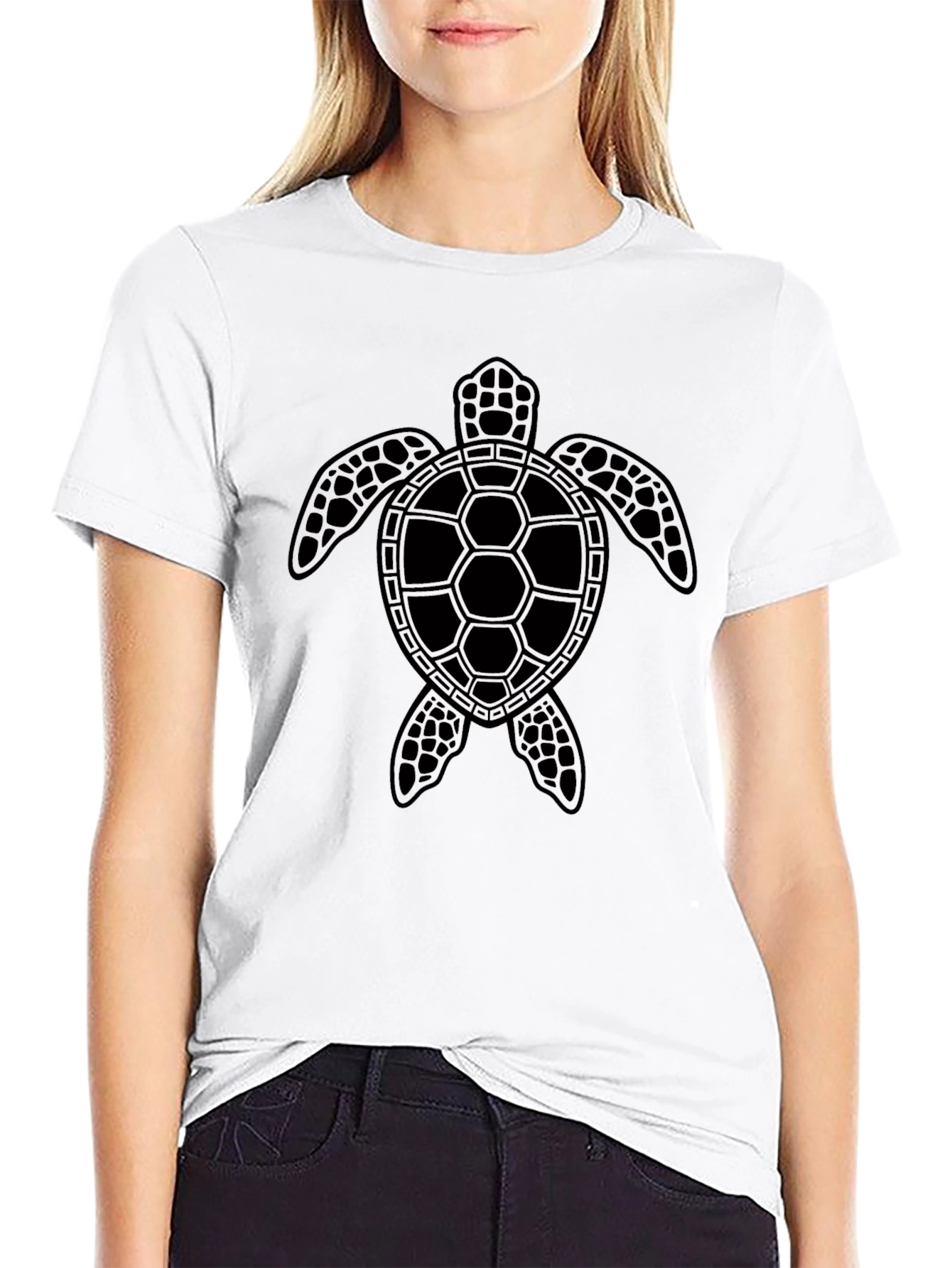 Sea Turtle Graphic Tee - Black
