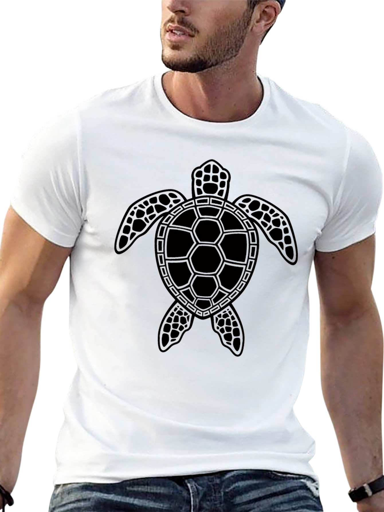 Sea Turtle Graphic Tee - Black