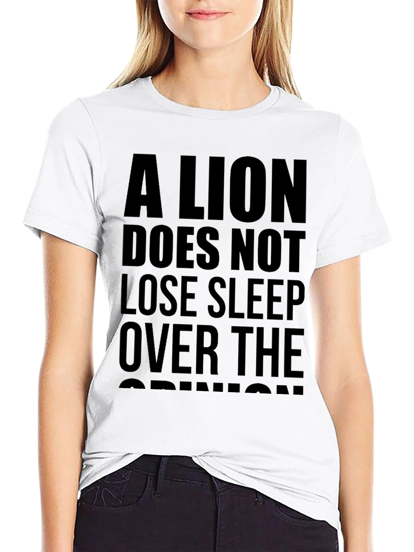 Lion Sleep Opinion Graphic Tee - Black