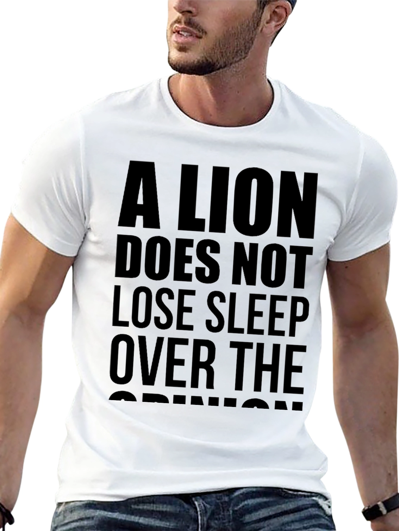 Lion Sleep Opinion Graphic Tee - Black