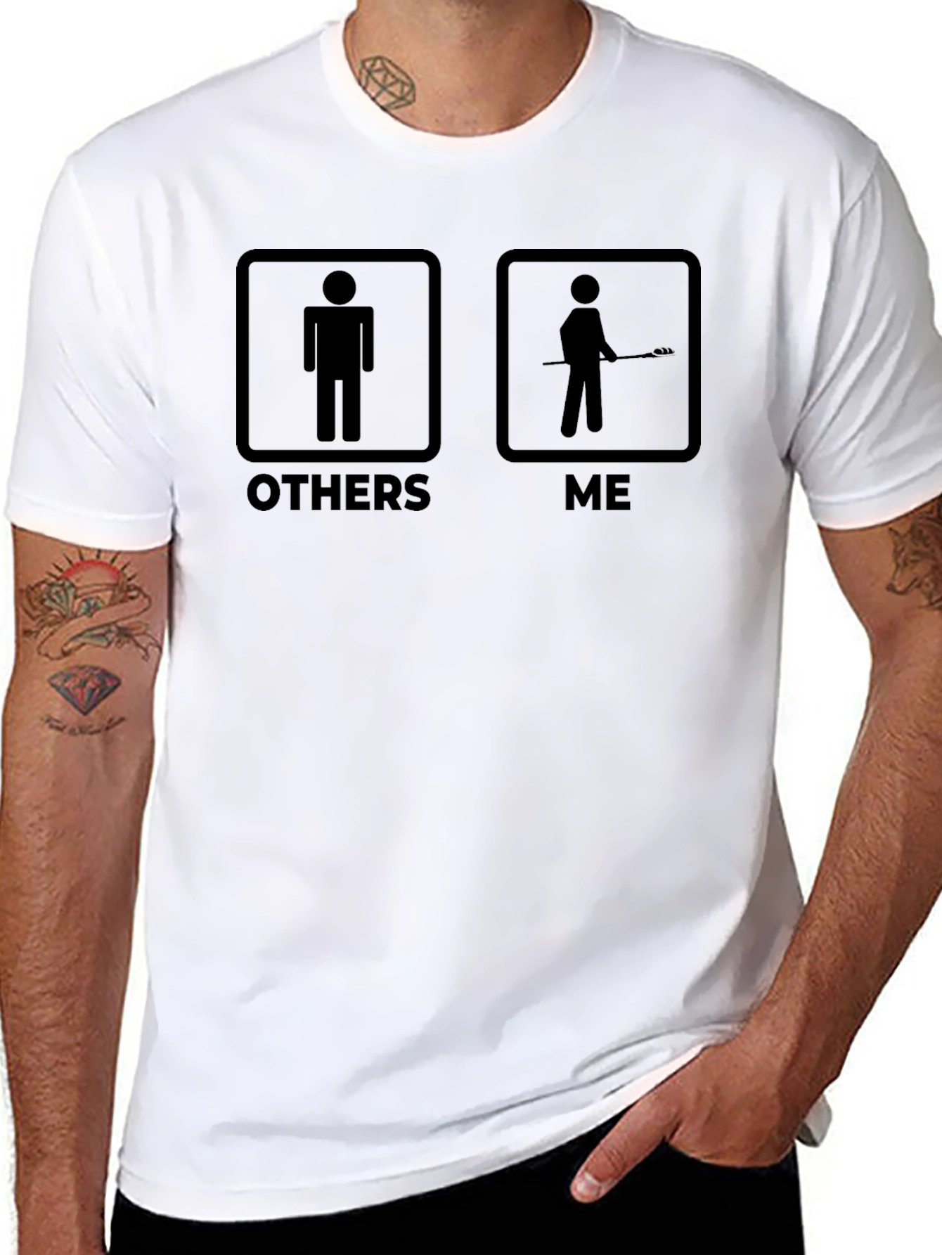 Lacrosse Player Funny T-Shirt - Others Vs Me Design