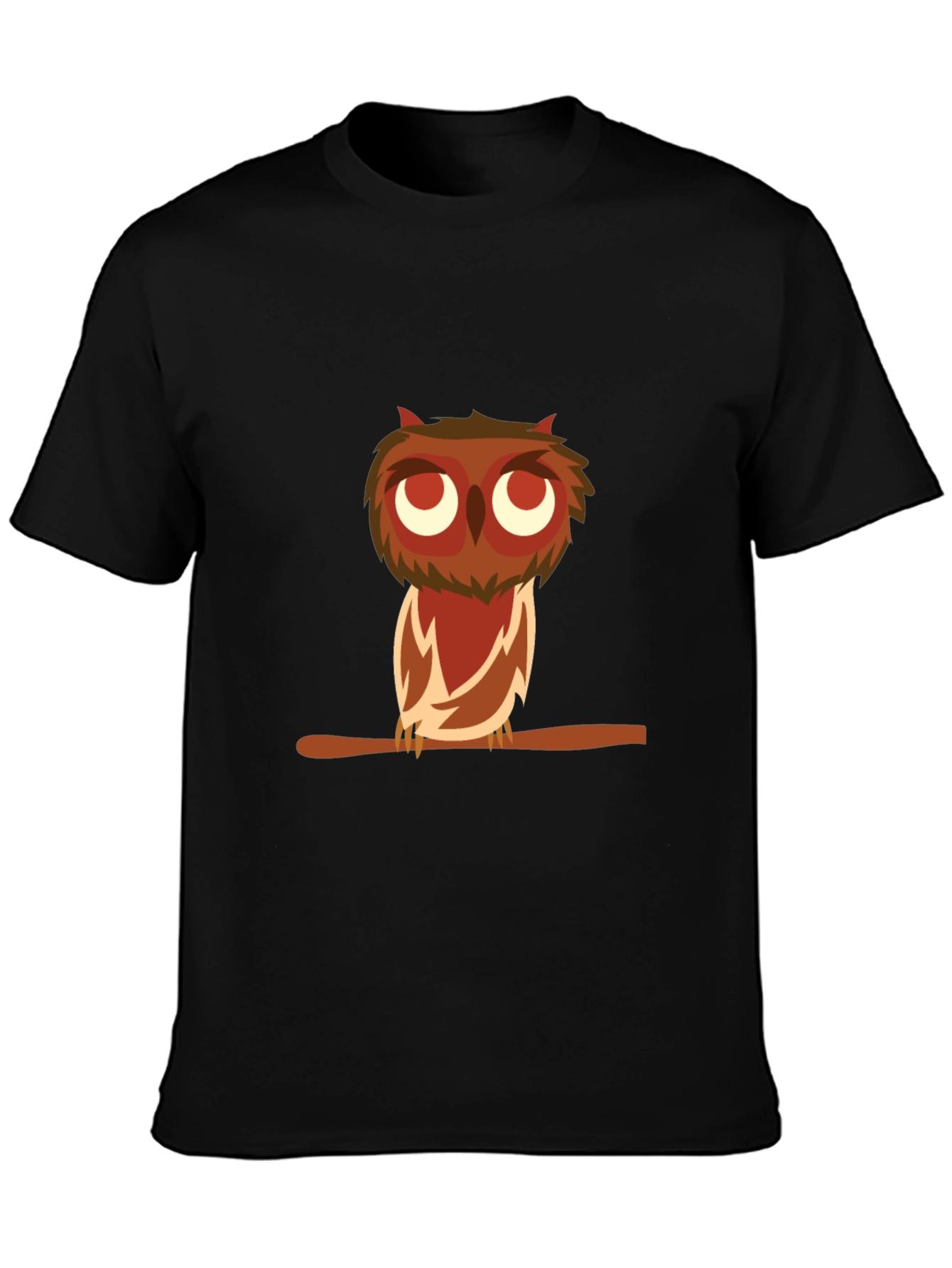 Owl Graphic Black Tee