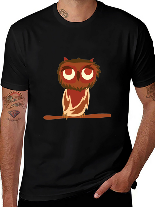 Owl Graphic Black Tee