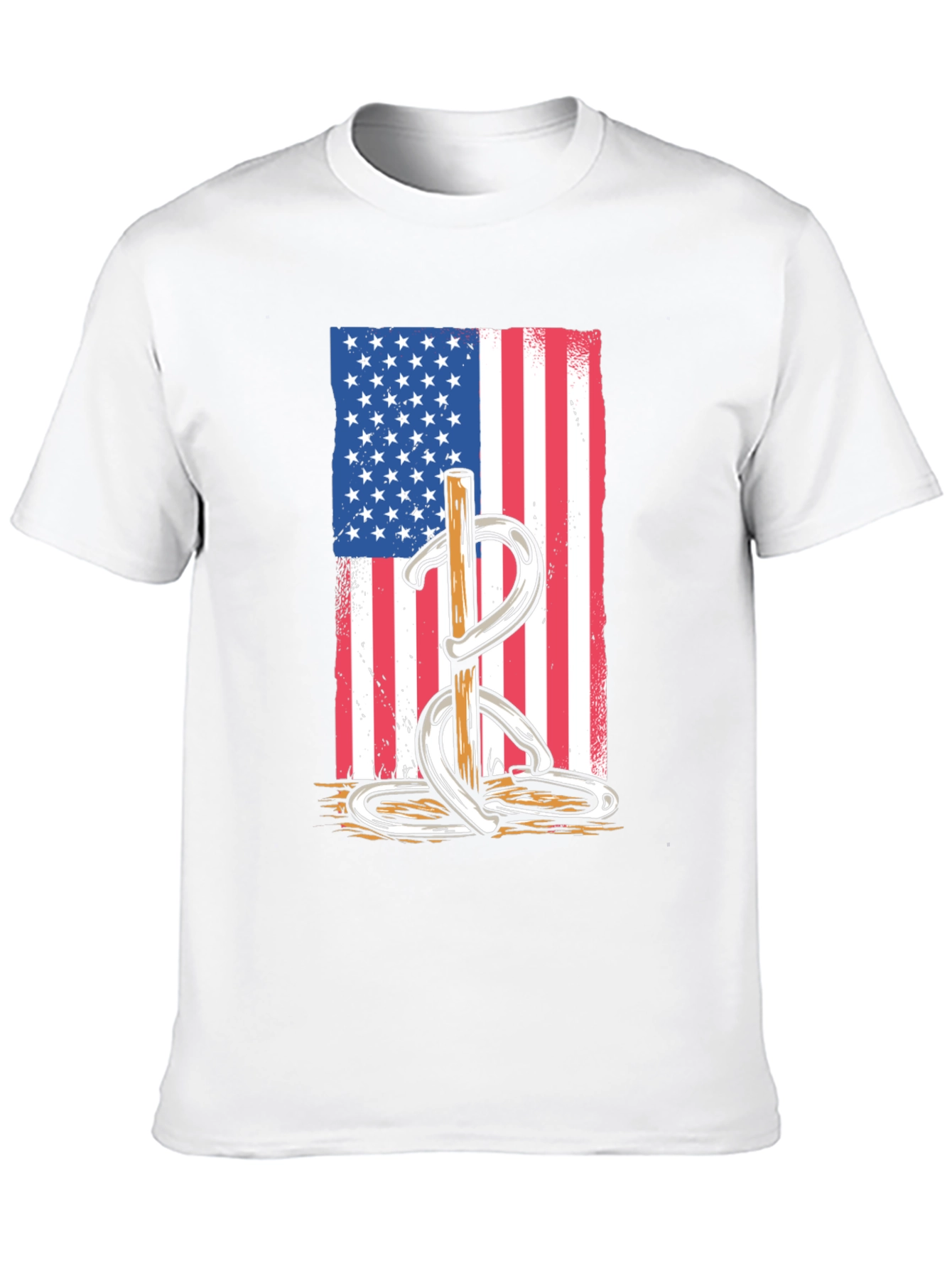 Horseshoe American Flag Graphic Tee