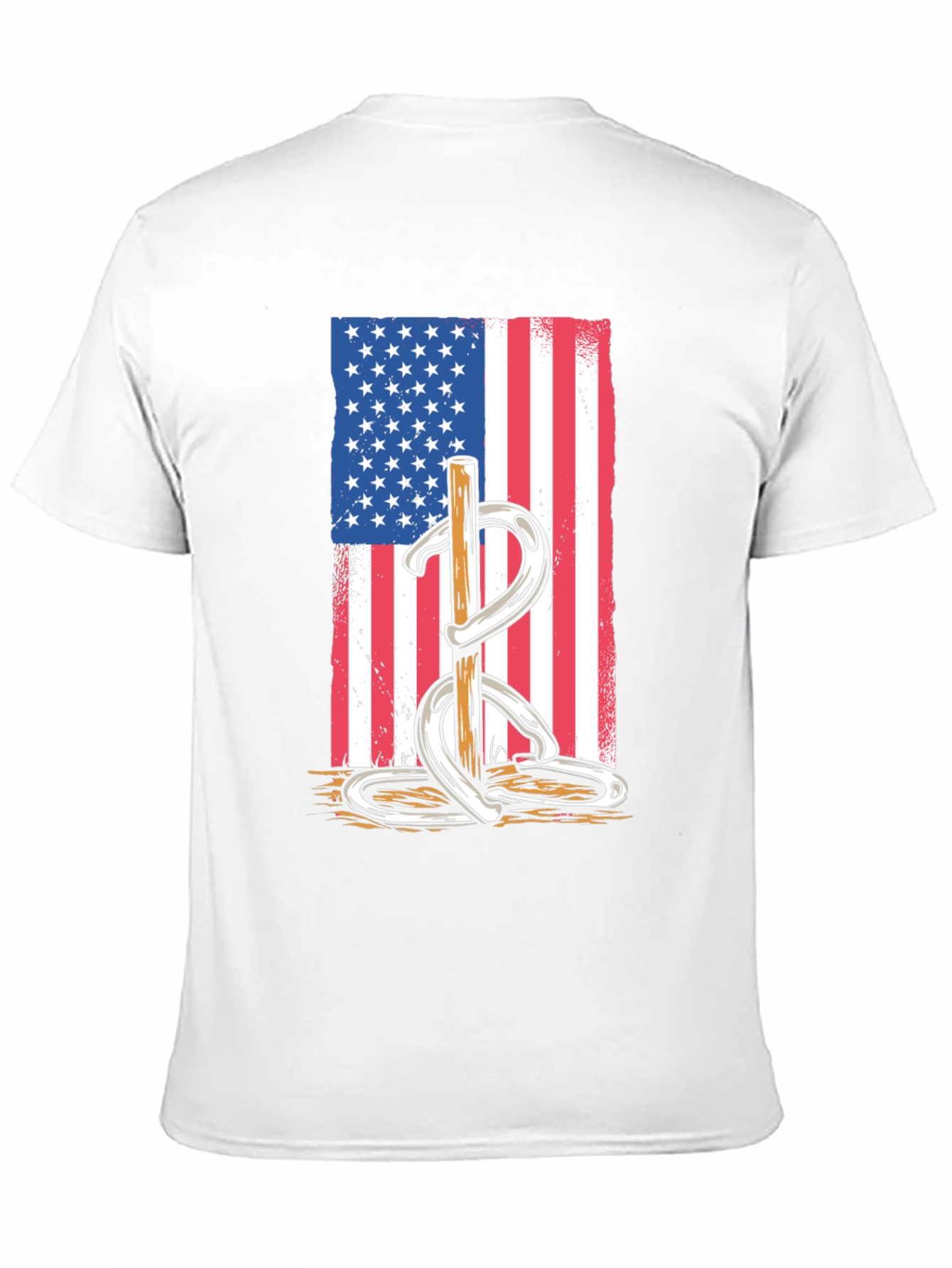 Horseshoe American Flag Graphic Tee