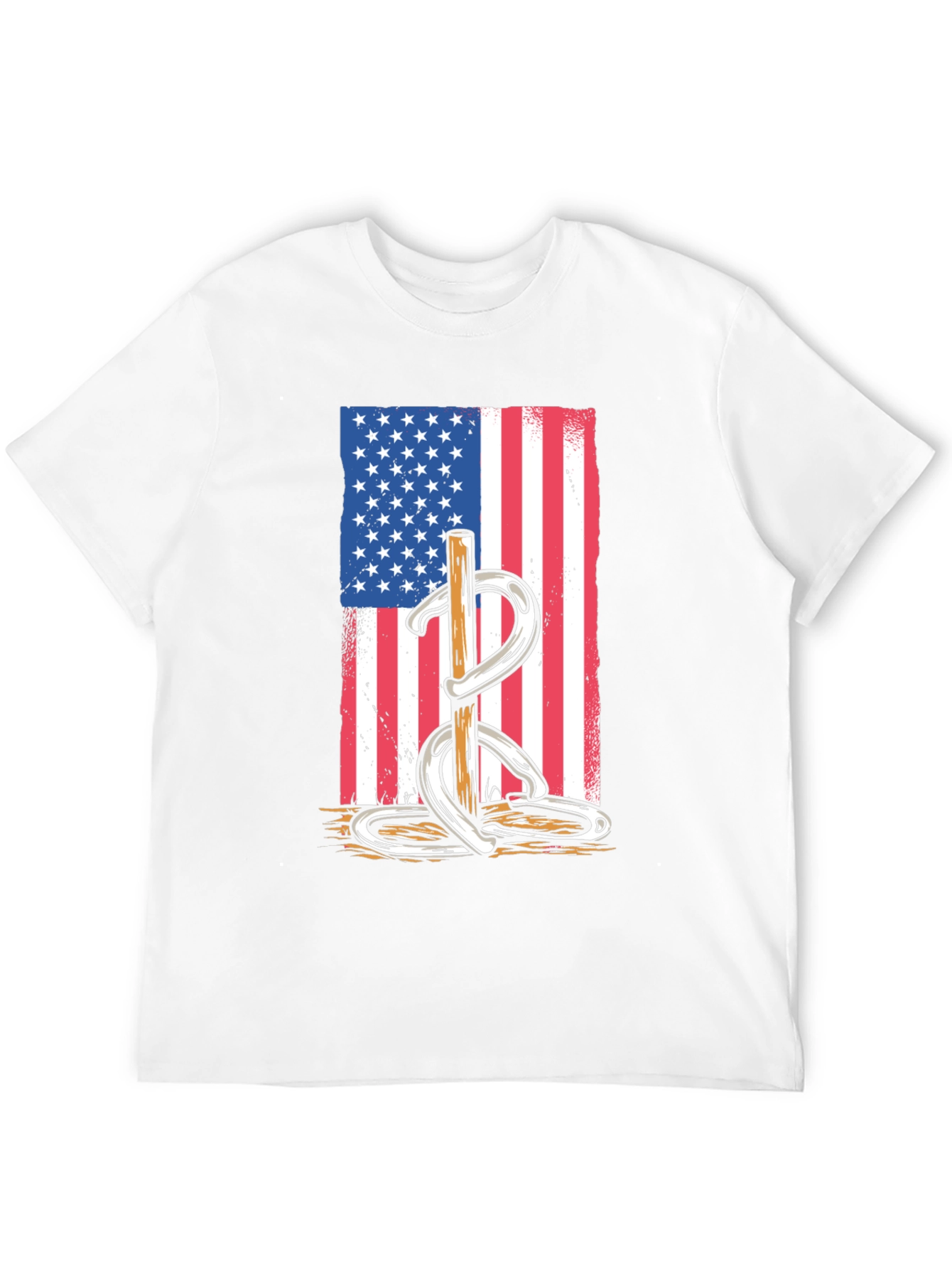 Horseshoe American Flag Graphic Tee