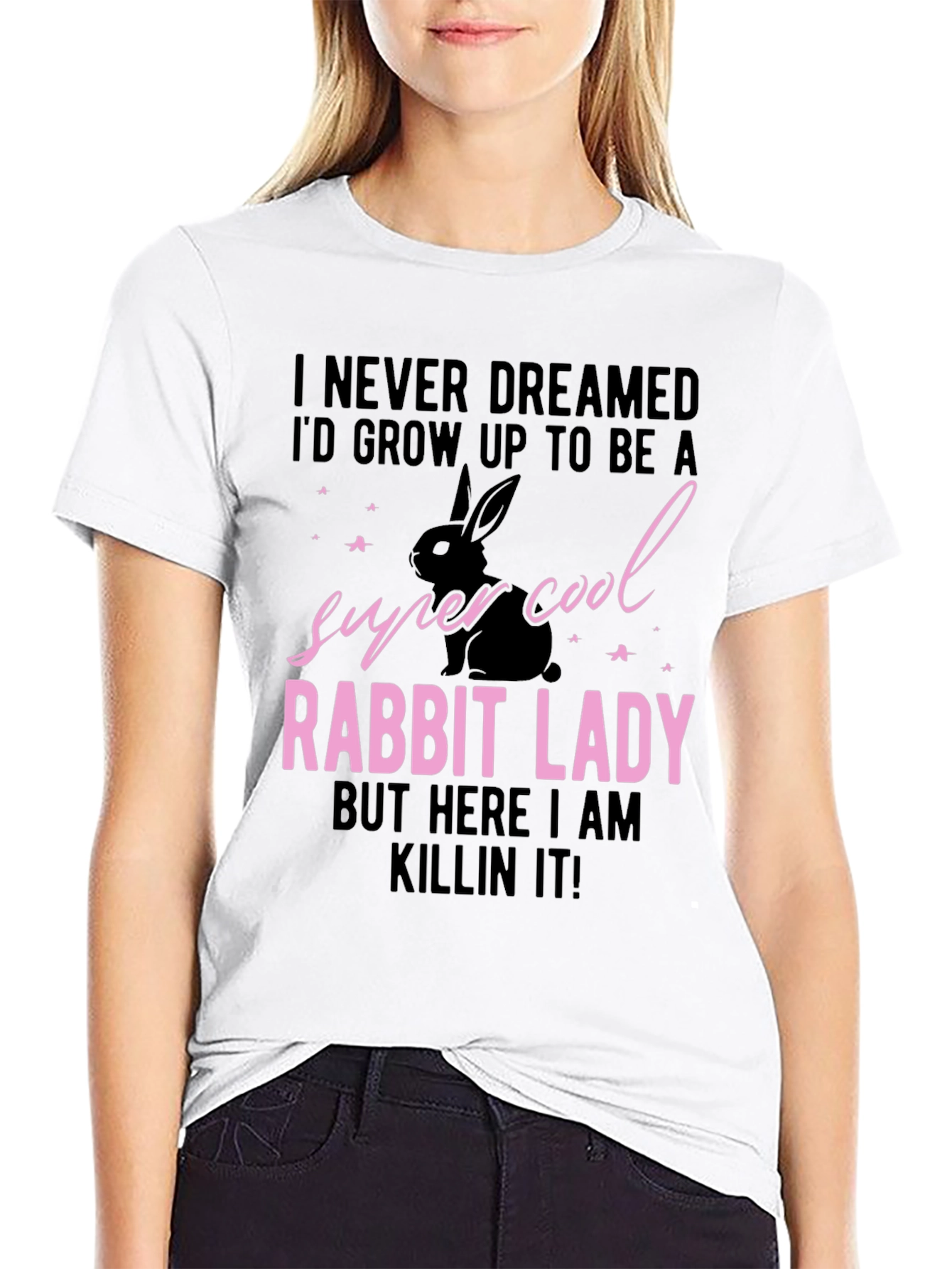 Super Cool Rabbit Lady T-Shirt