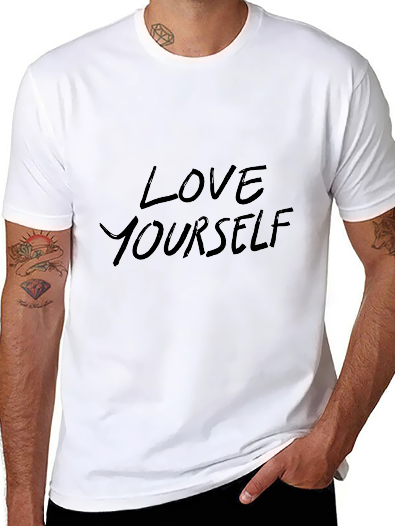 Love Yourself Black Graphic Tee