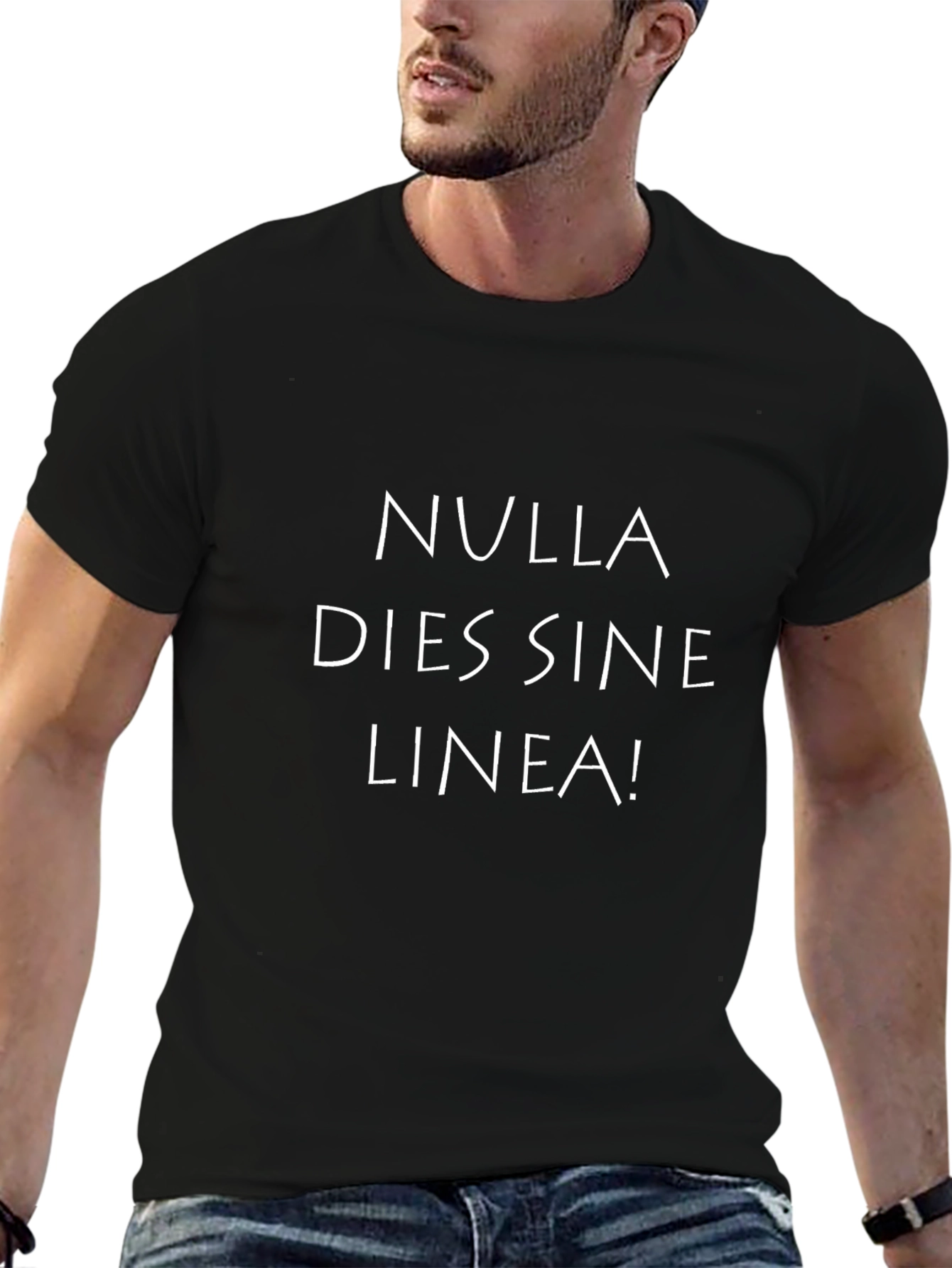 Nulla Dies Sine Linea Black T-Shirt