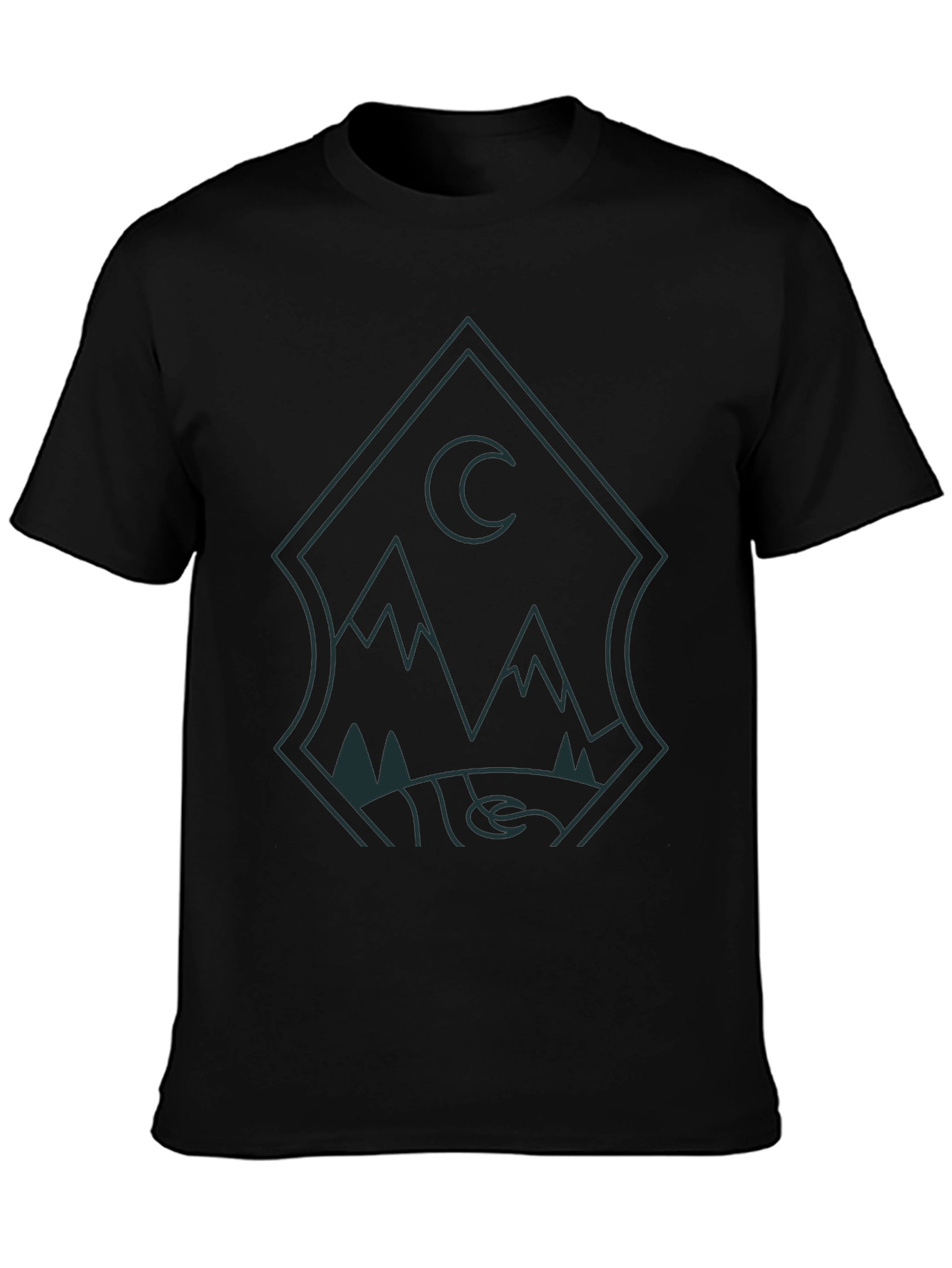 Mens Graphic Tee - Mountain Moon Design