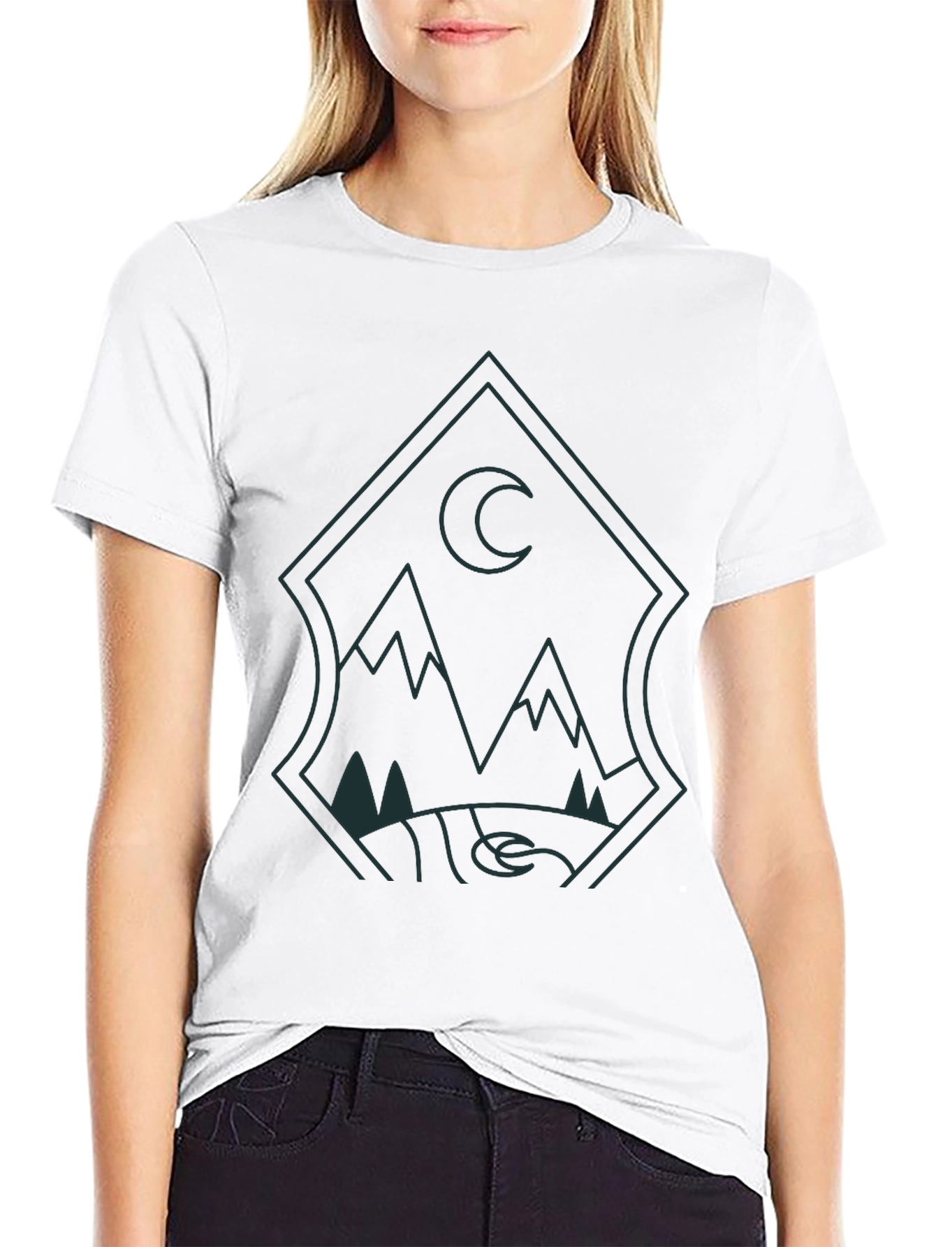 Mens Graphic Tee - Mountain Moon Design