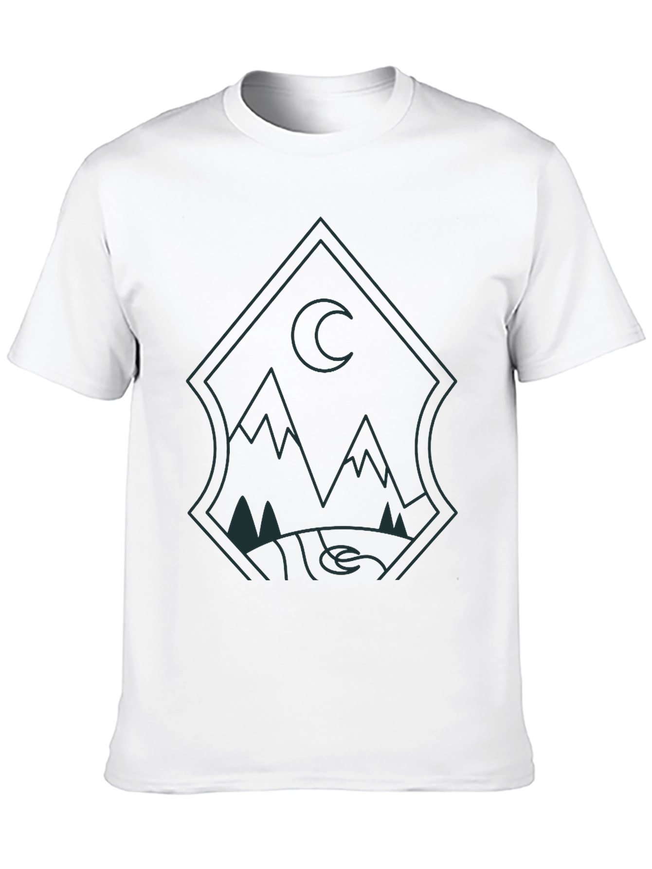 Mens Graphic Tee - Mountain Moon Design