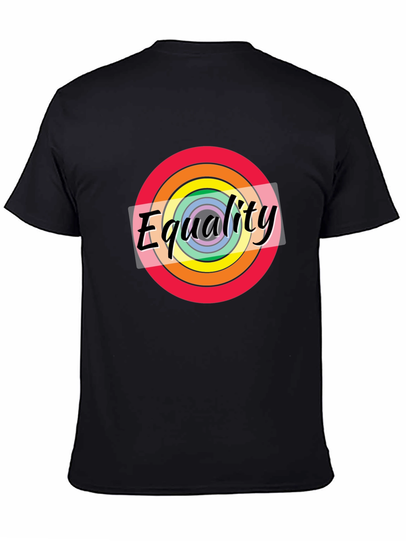Equality Rainbow Pride T-Shirt - Unisex Black Tee