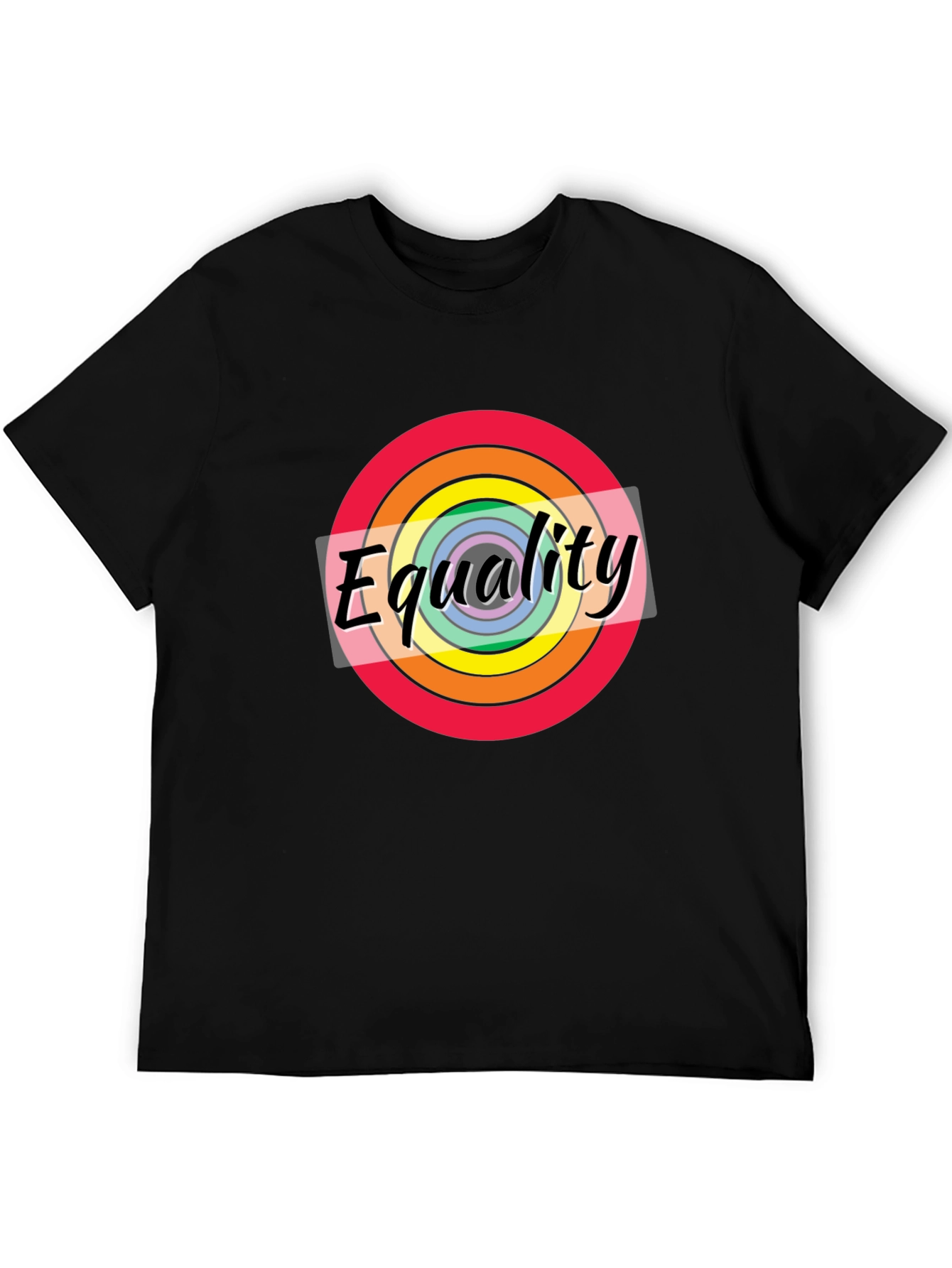 Equality Rainbow Pride T-Shirt - Unisex Black Tee