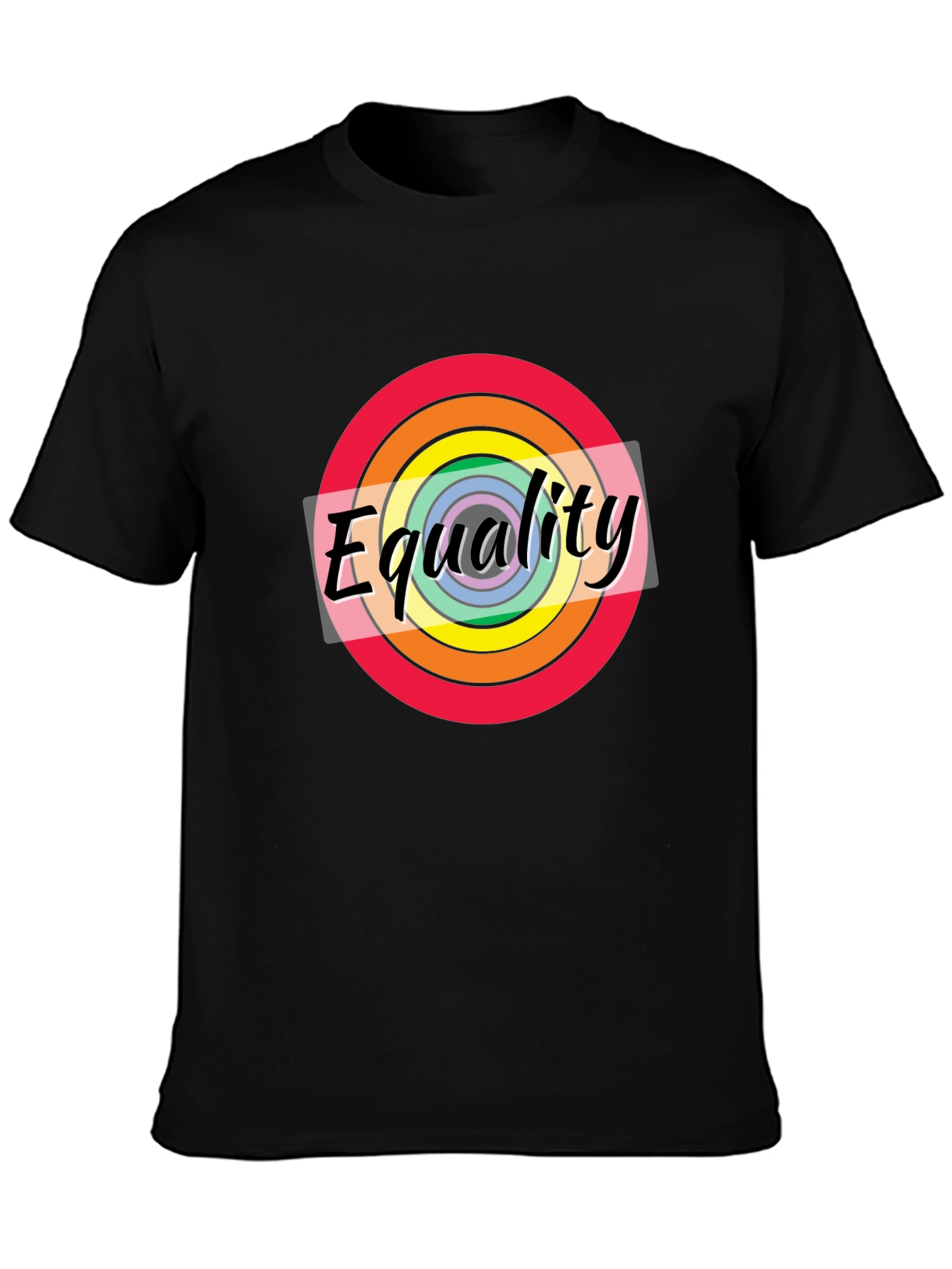 Equality Rainbow Pride T-Shirt - Unisex Black Tee