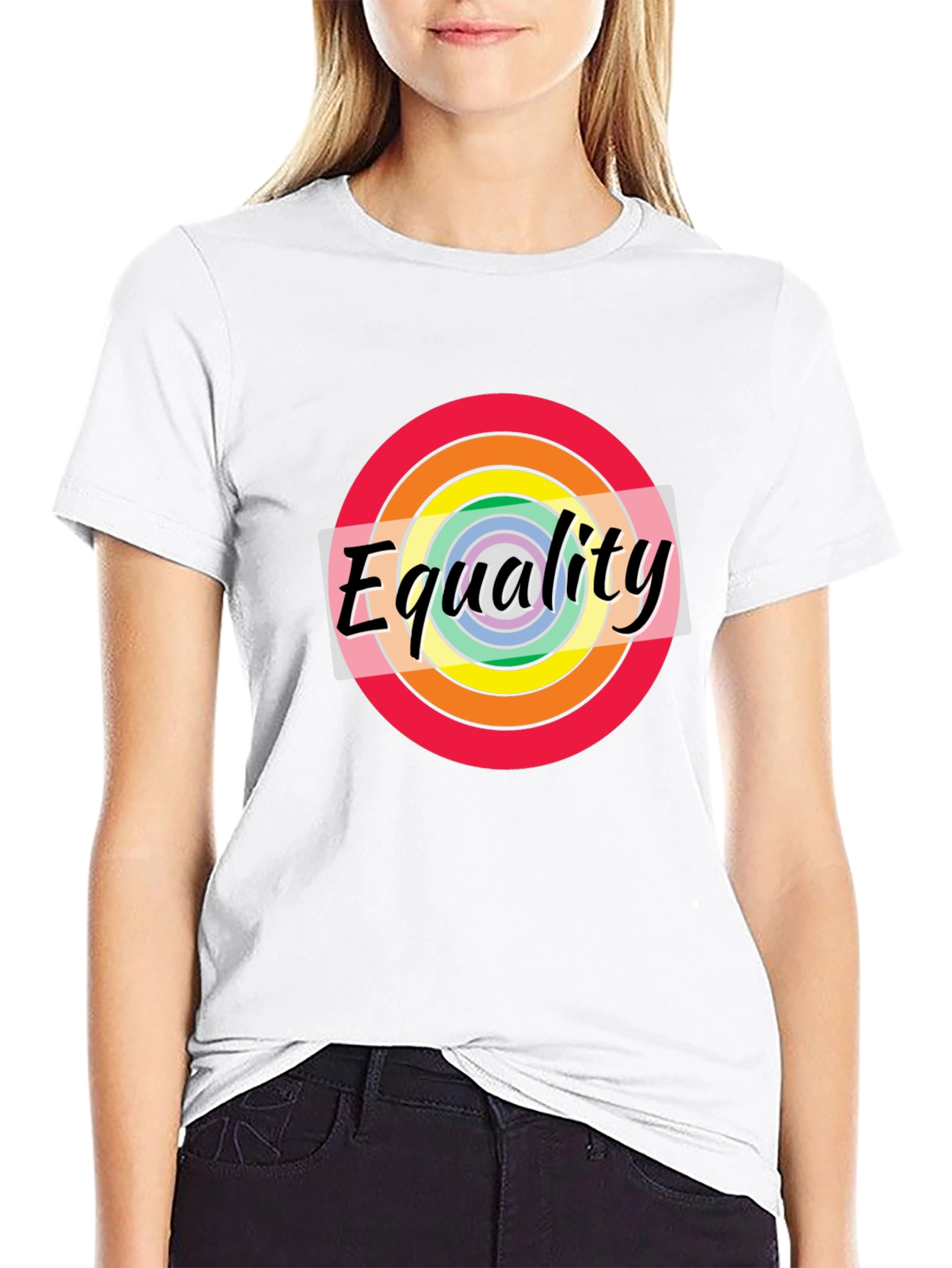 Equality Rainbow Pride T-Shirt - Unisex Black Tee