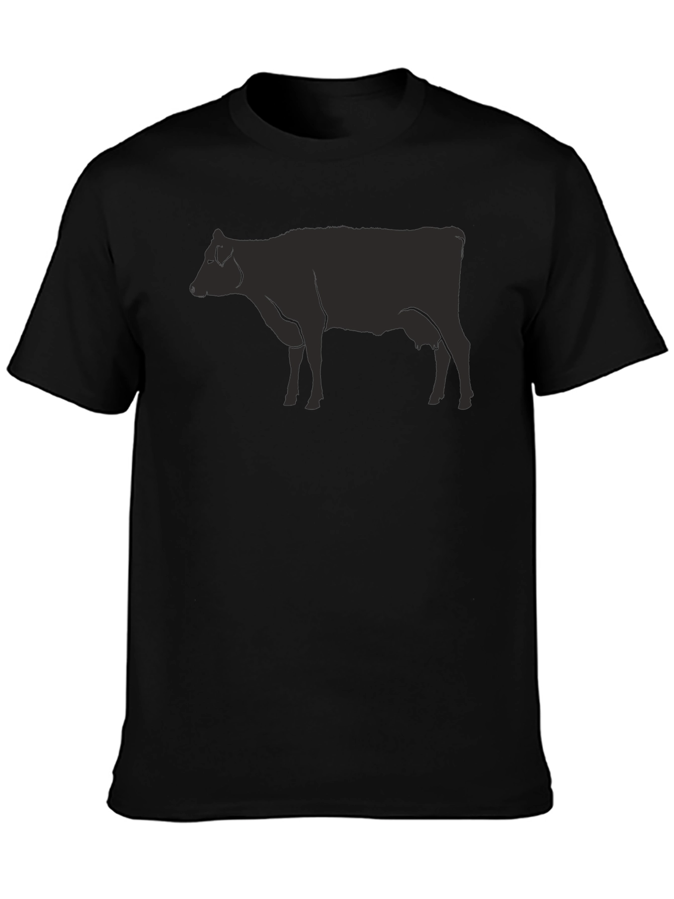 Black Cow Graphic Tee - Unisex Casual Top