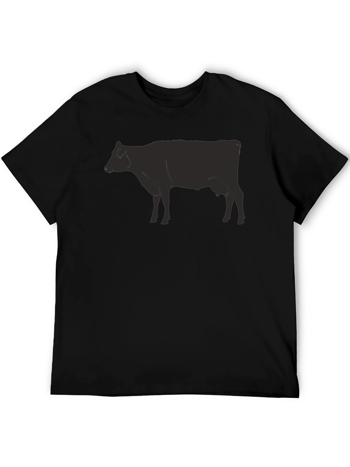 Black Cow Graphic Tee - Unisex Casual Top