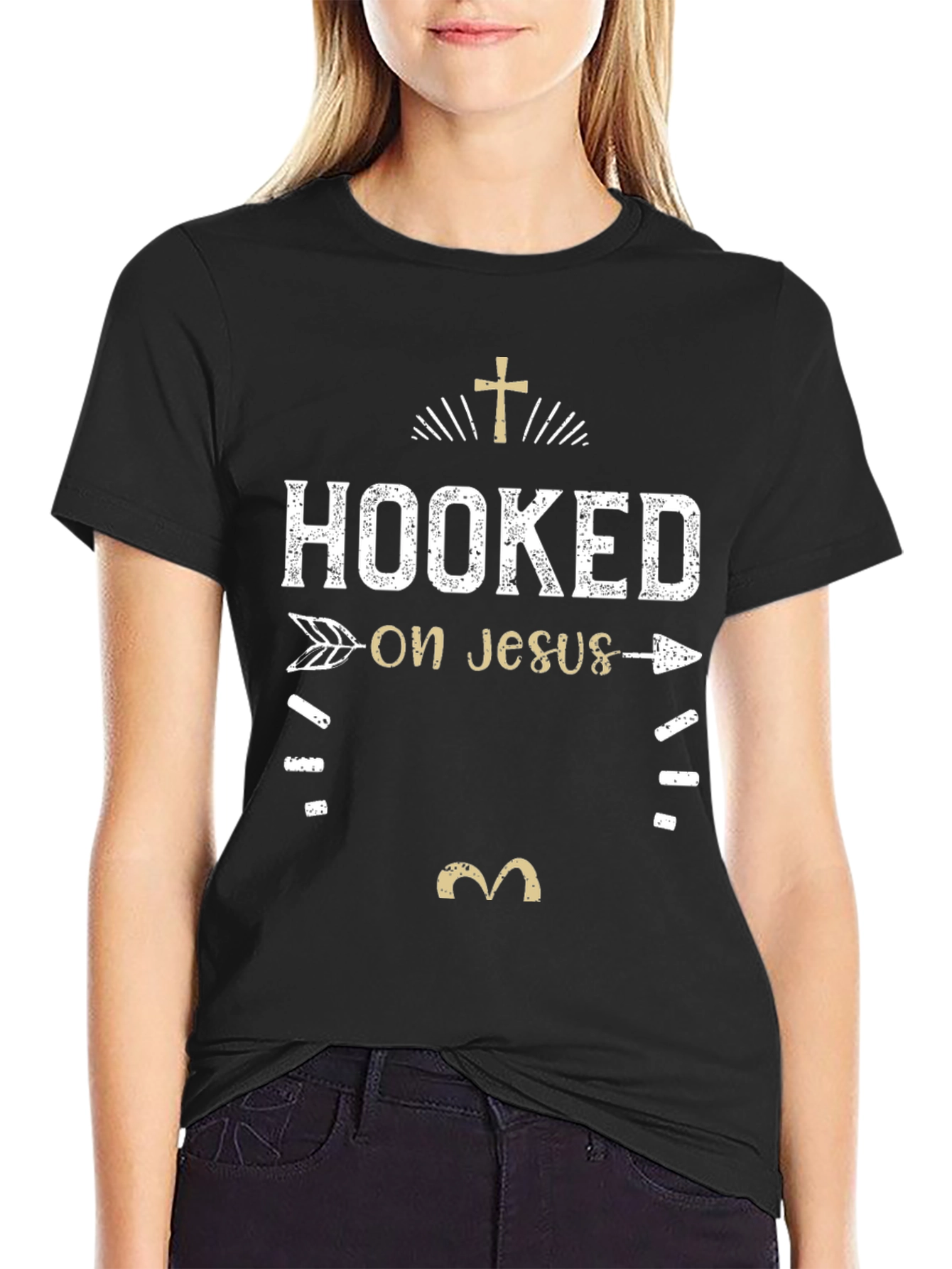 Hooked on Jesus Graphic T-Shirt - Religious Tee