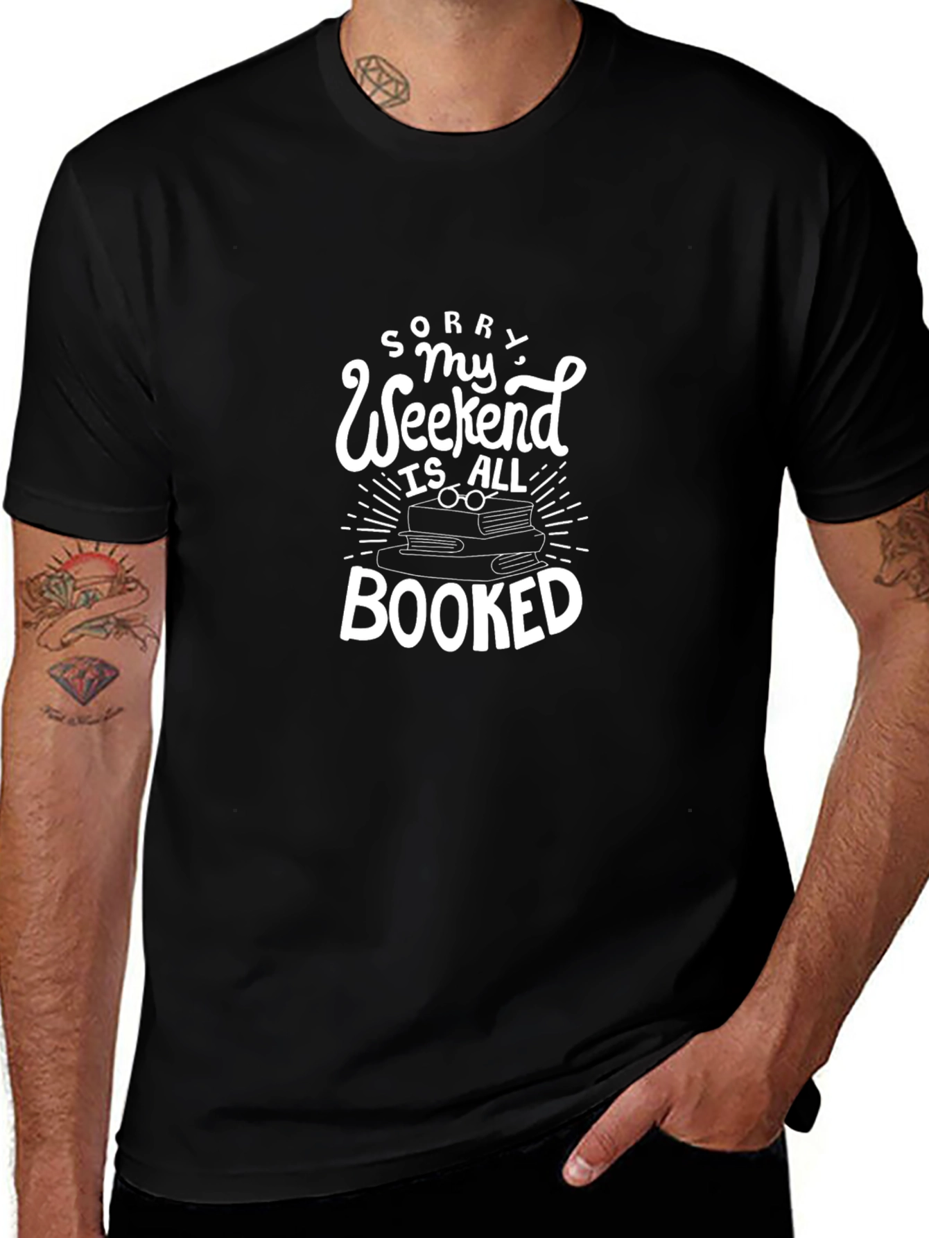 Booked Weekend Black T-Shirt