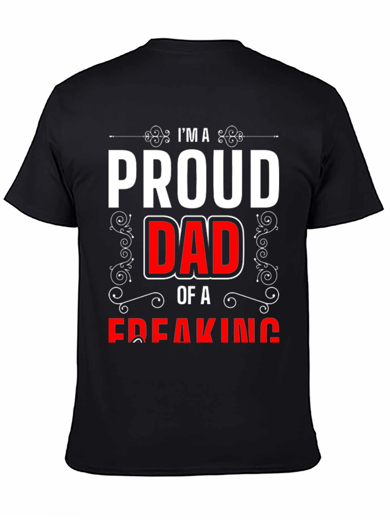 Proud Dad Graphic T-Shirt - Black