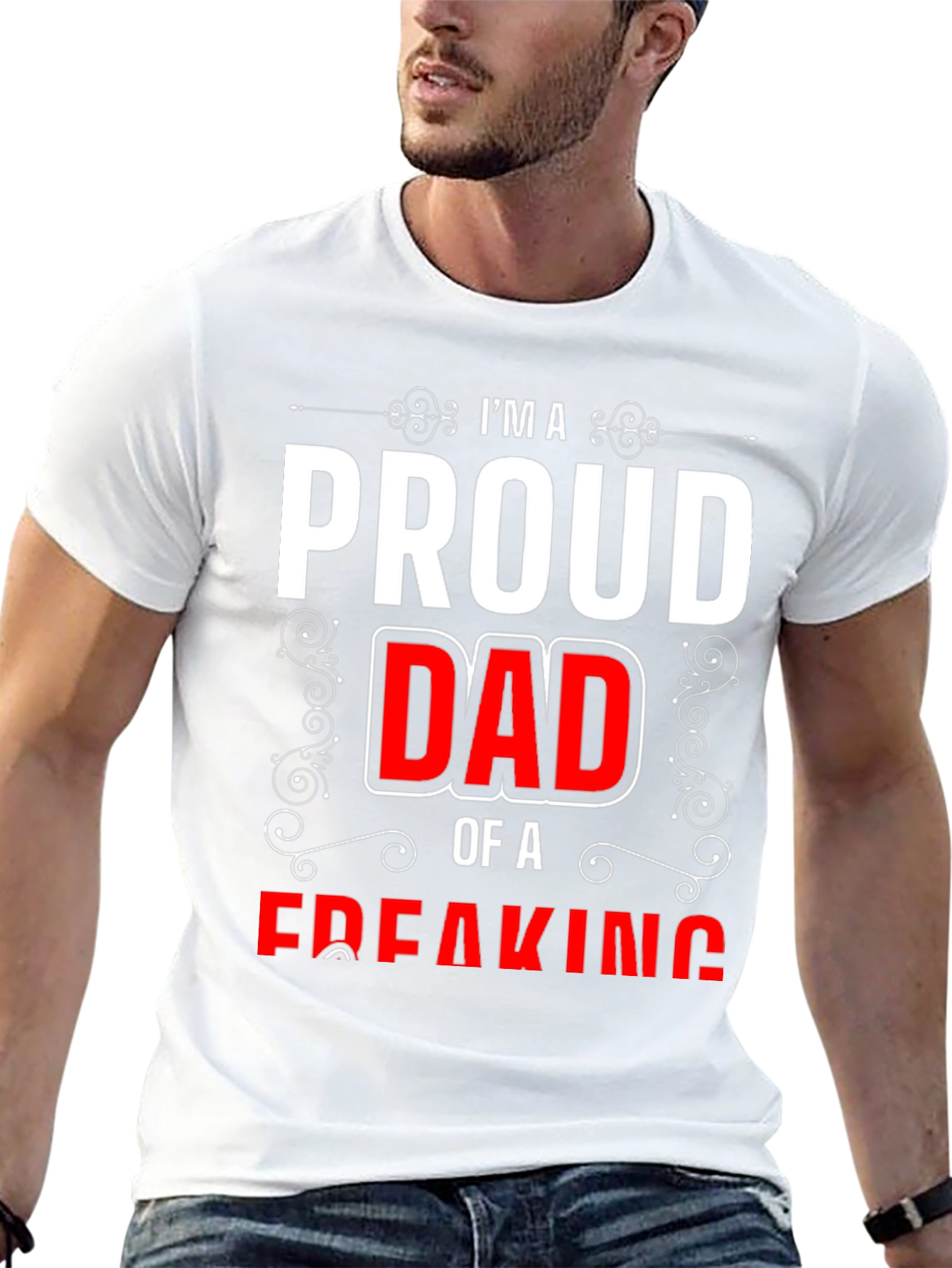 Proud Dad Graphic T-Shirt - Black