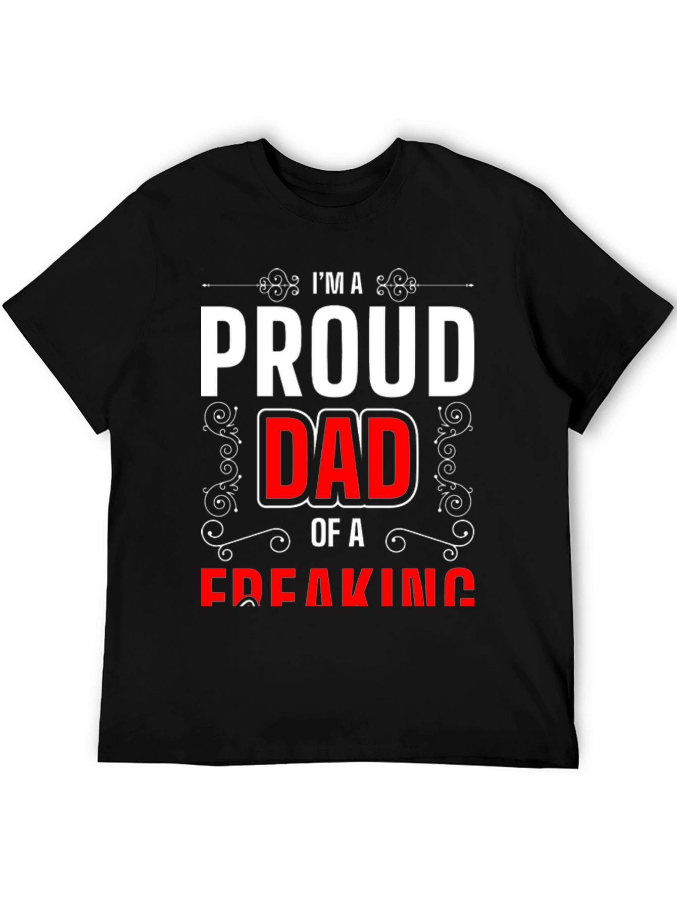 Proud Dad Graphic T-Shirt - Black