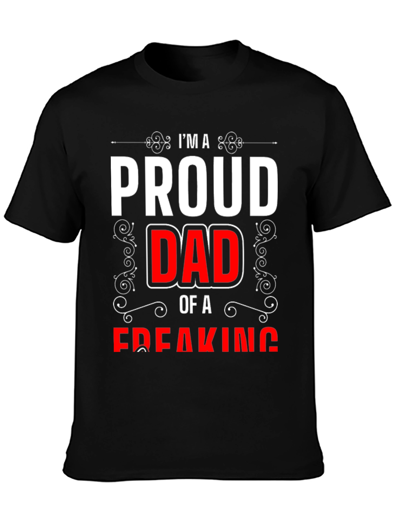 Proud Dad Graphic T-Shirt - Black