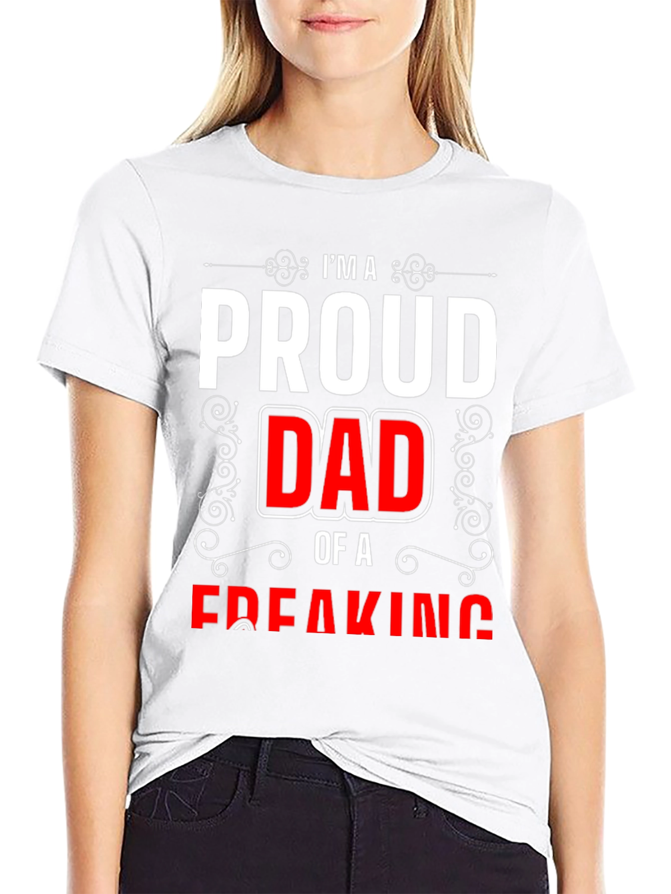 Proud Dad Graphic T-Shirt - Black