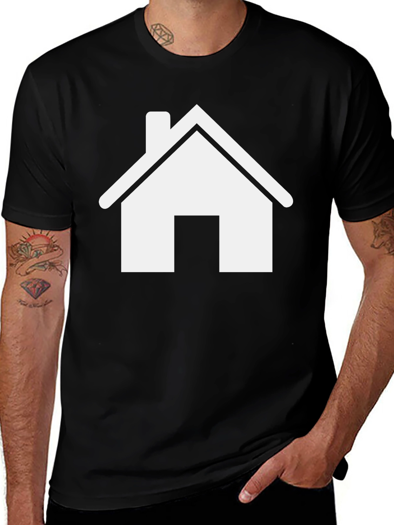 House Graphic Black T-Shirt