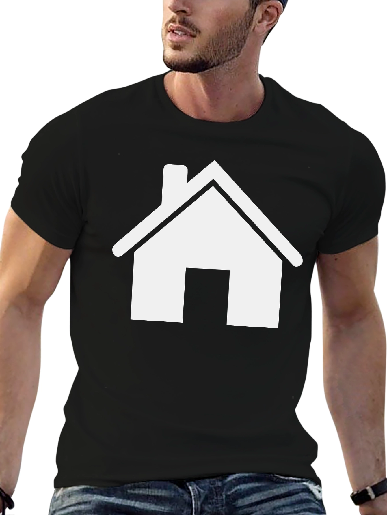 House Graphic Black T-Shirt