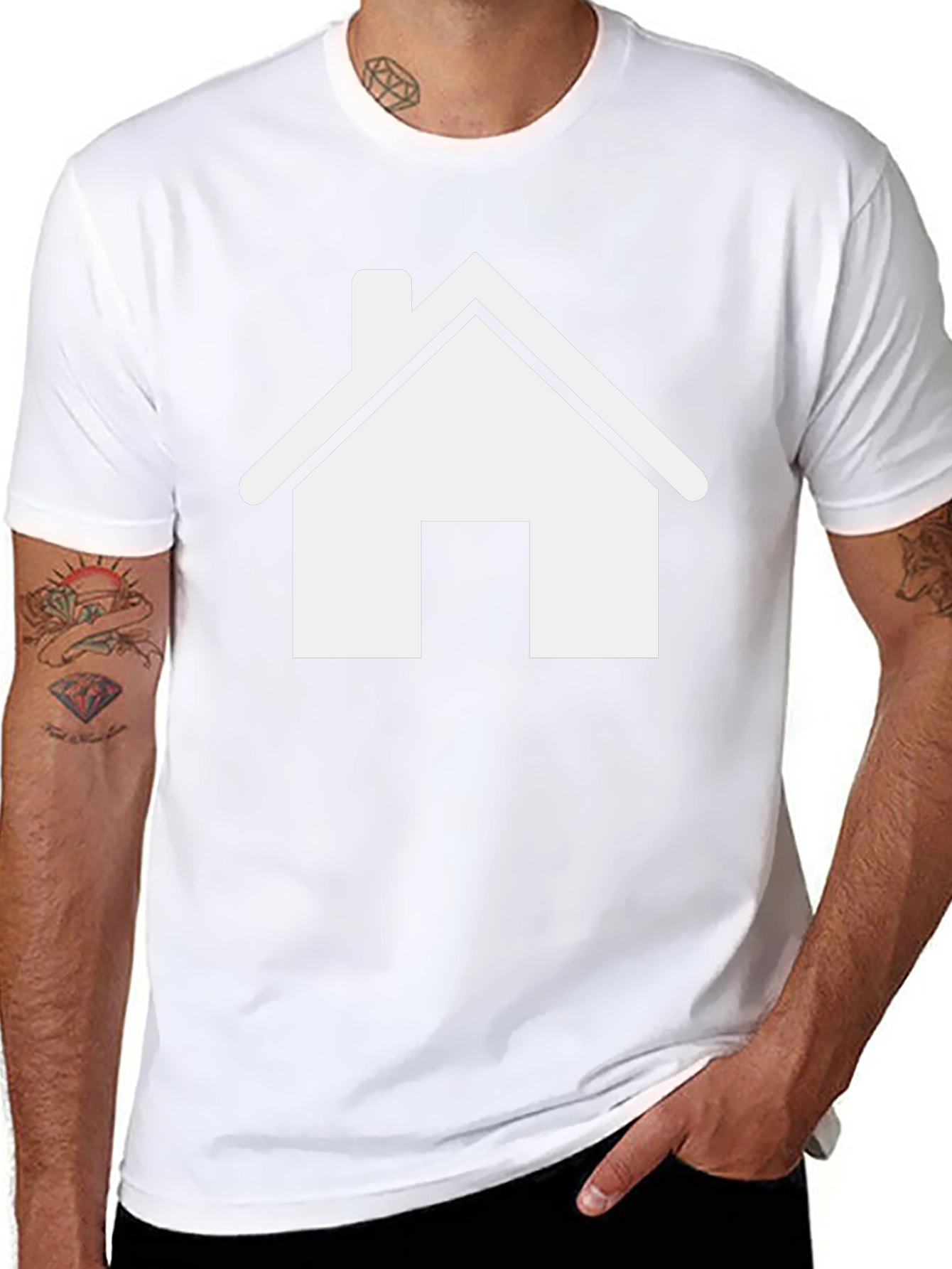 House Graphic Black T-Shirt