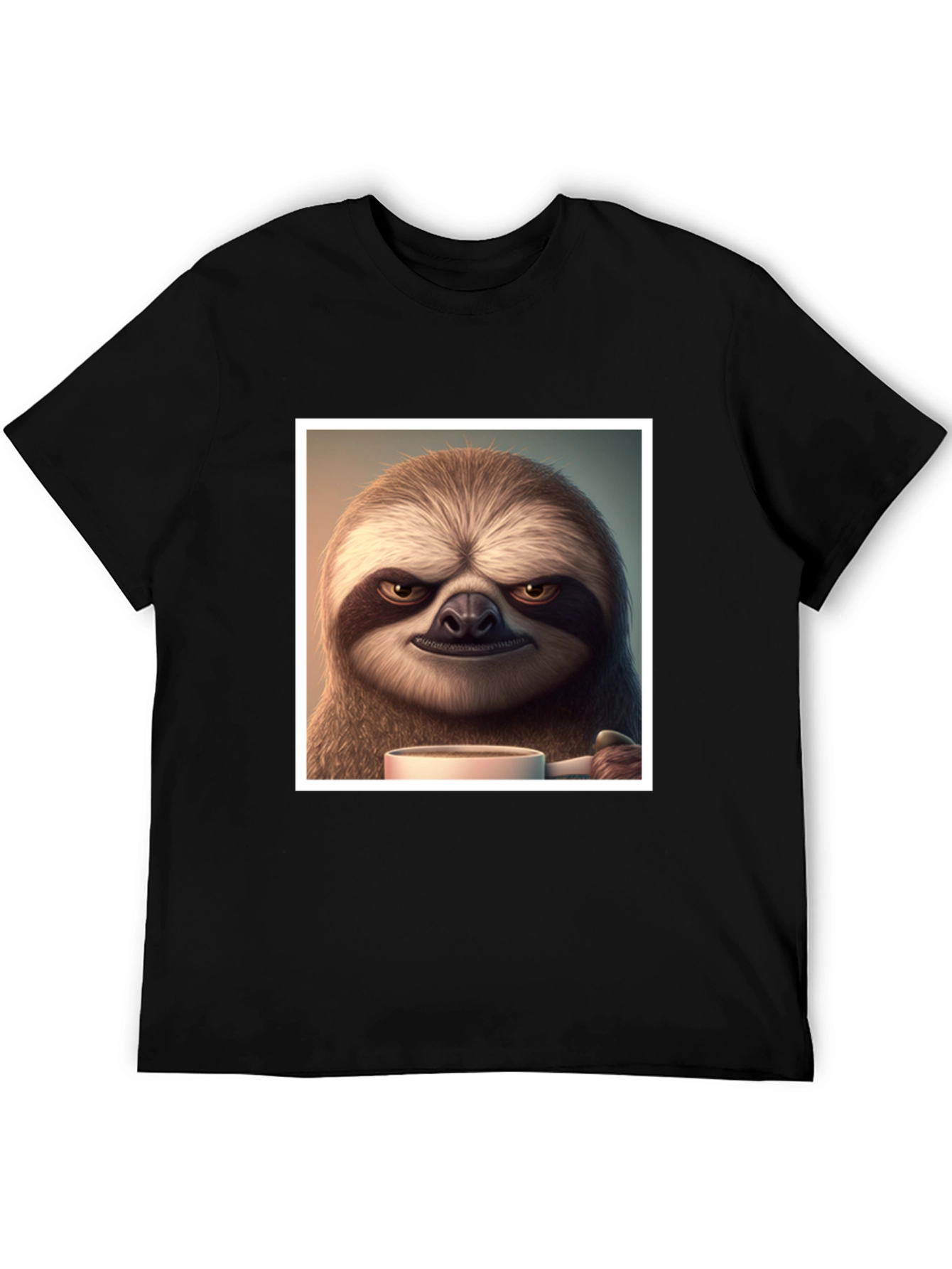 Grumpy Sloth Coffee T-Shirt - Funny Novelty Tee