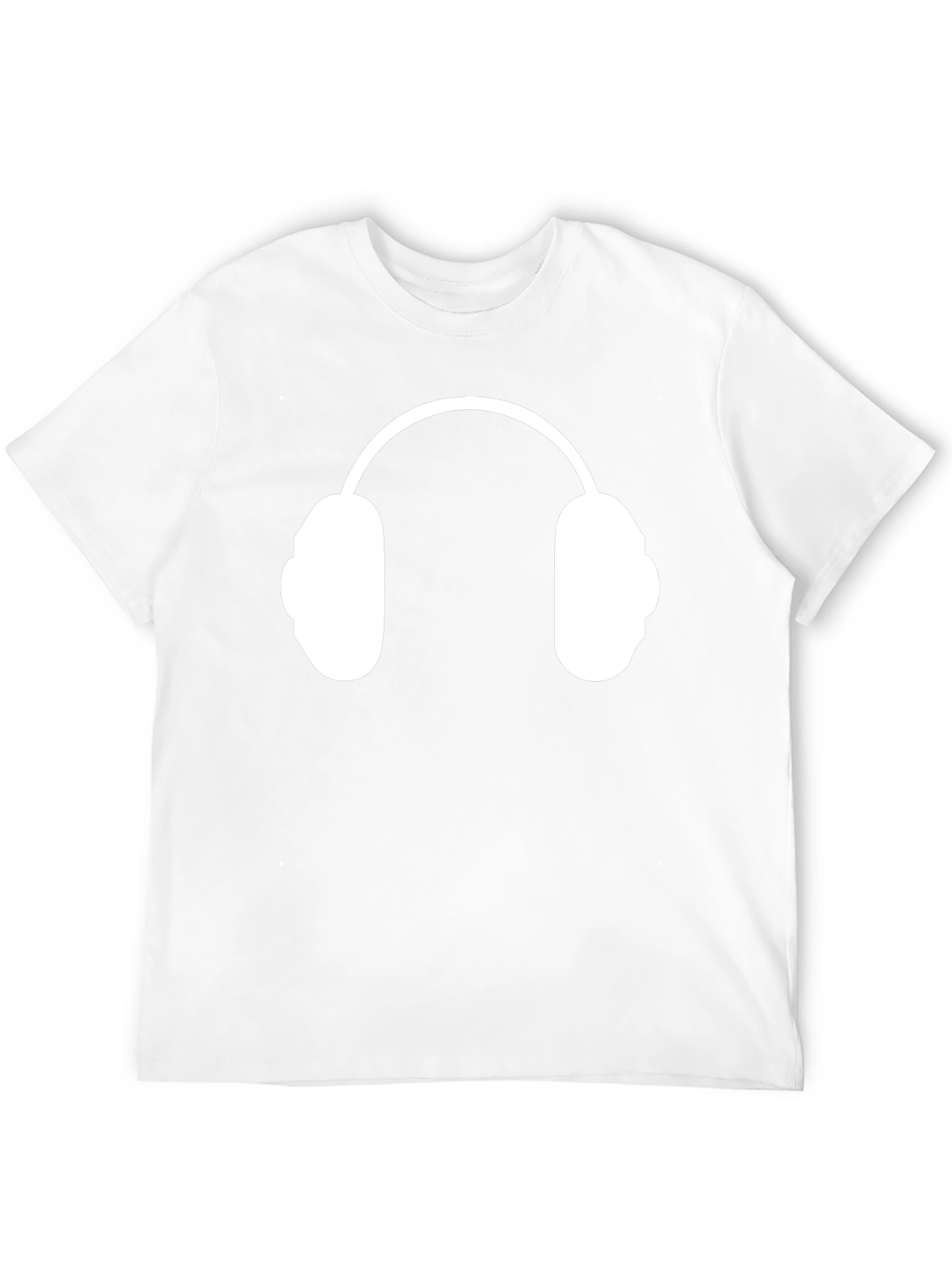 Headphone Graphic Tee - Stylish Black T-Shirt