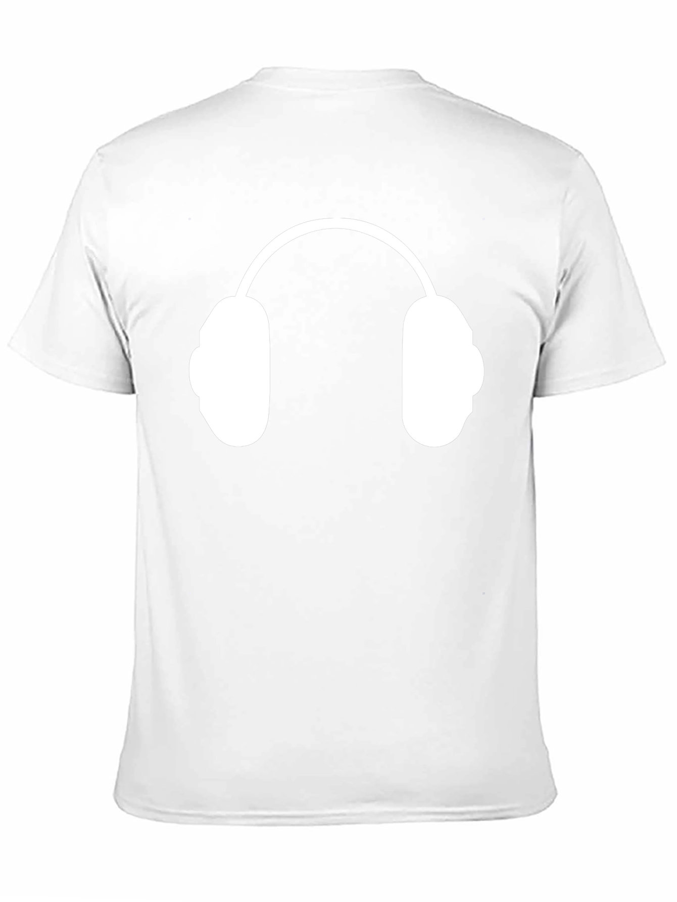 Headphone Graphic Tee - Stylish Black T-Shirt