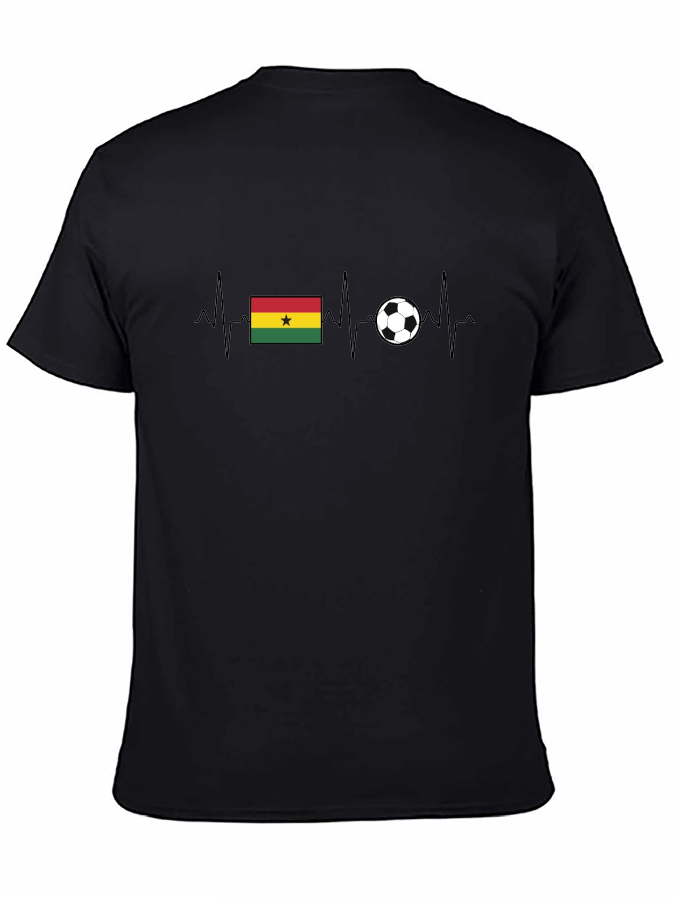 Ghana Soccer Flag Heartbeat T-Shirt