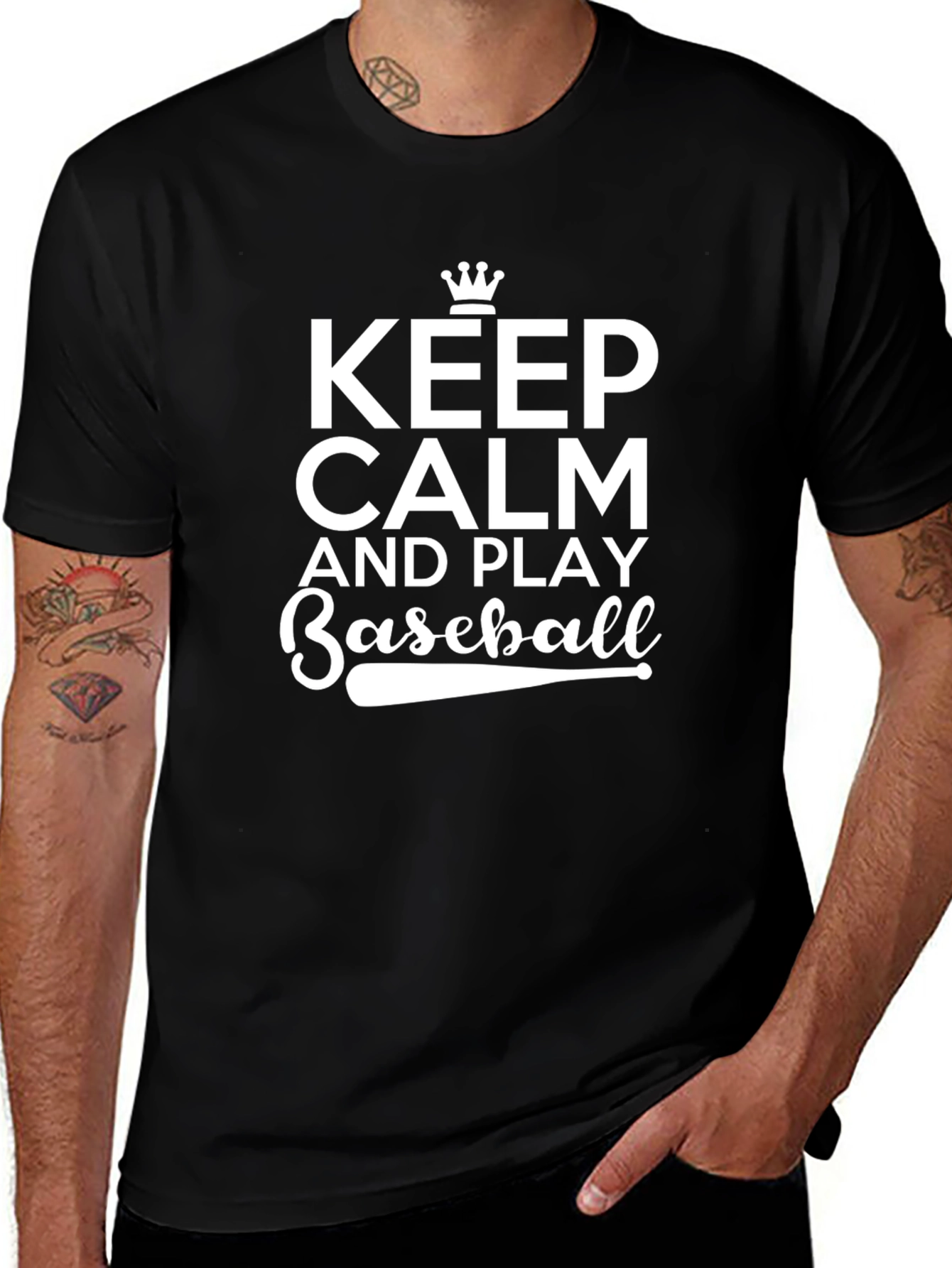 Keep Calm Baseball T-Shirt Funny Sports Tee