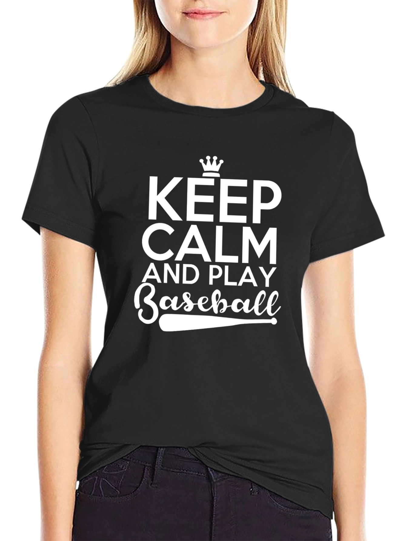 Keep Calm Baseball T-Shirt Funny Sports Tee